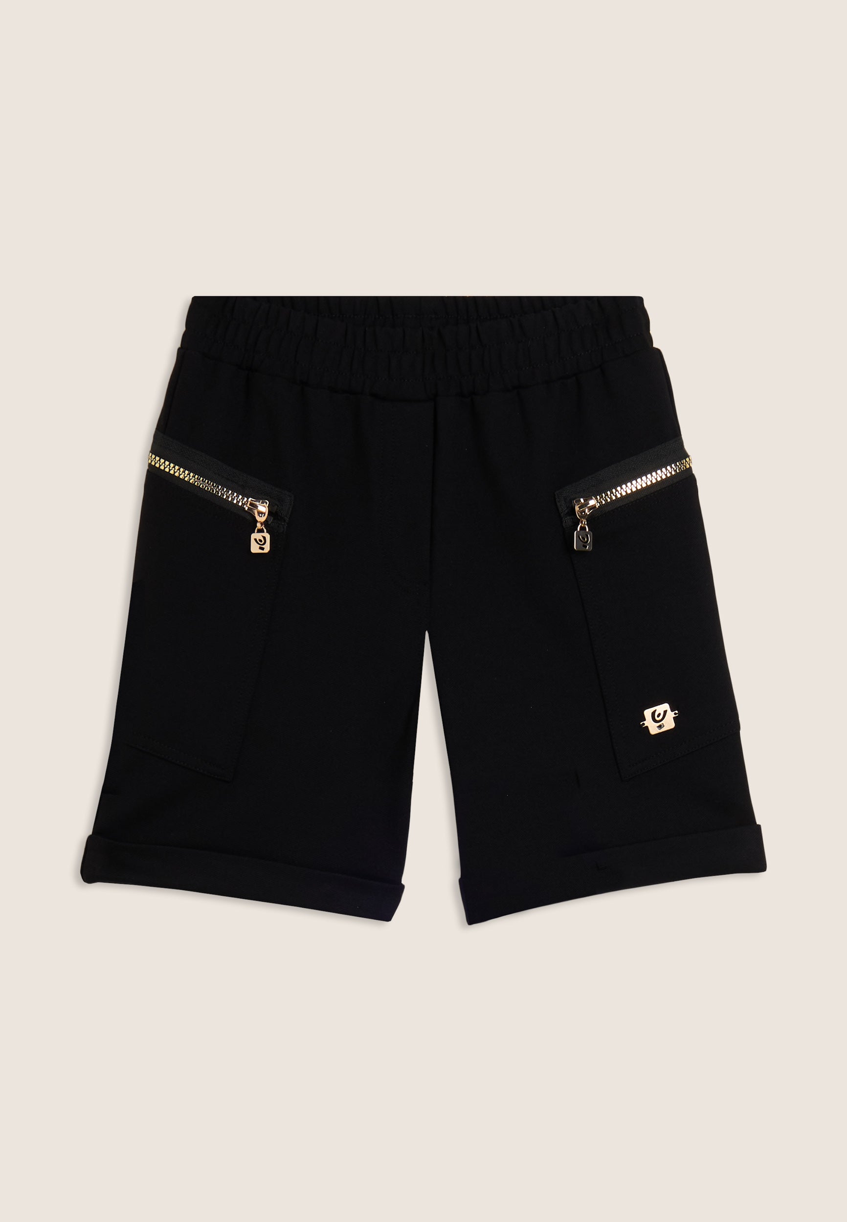 shorts-junior-freddy-con-zip-dorate-e-risvolto-mezza-coscia image 1