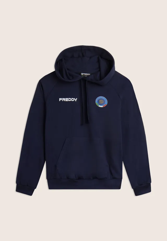 freddy-felpa-unisex-con-cappuccio-maxi-logo-fgi-federazione-ginnastica-d-italia image 1
