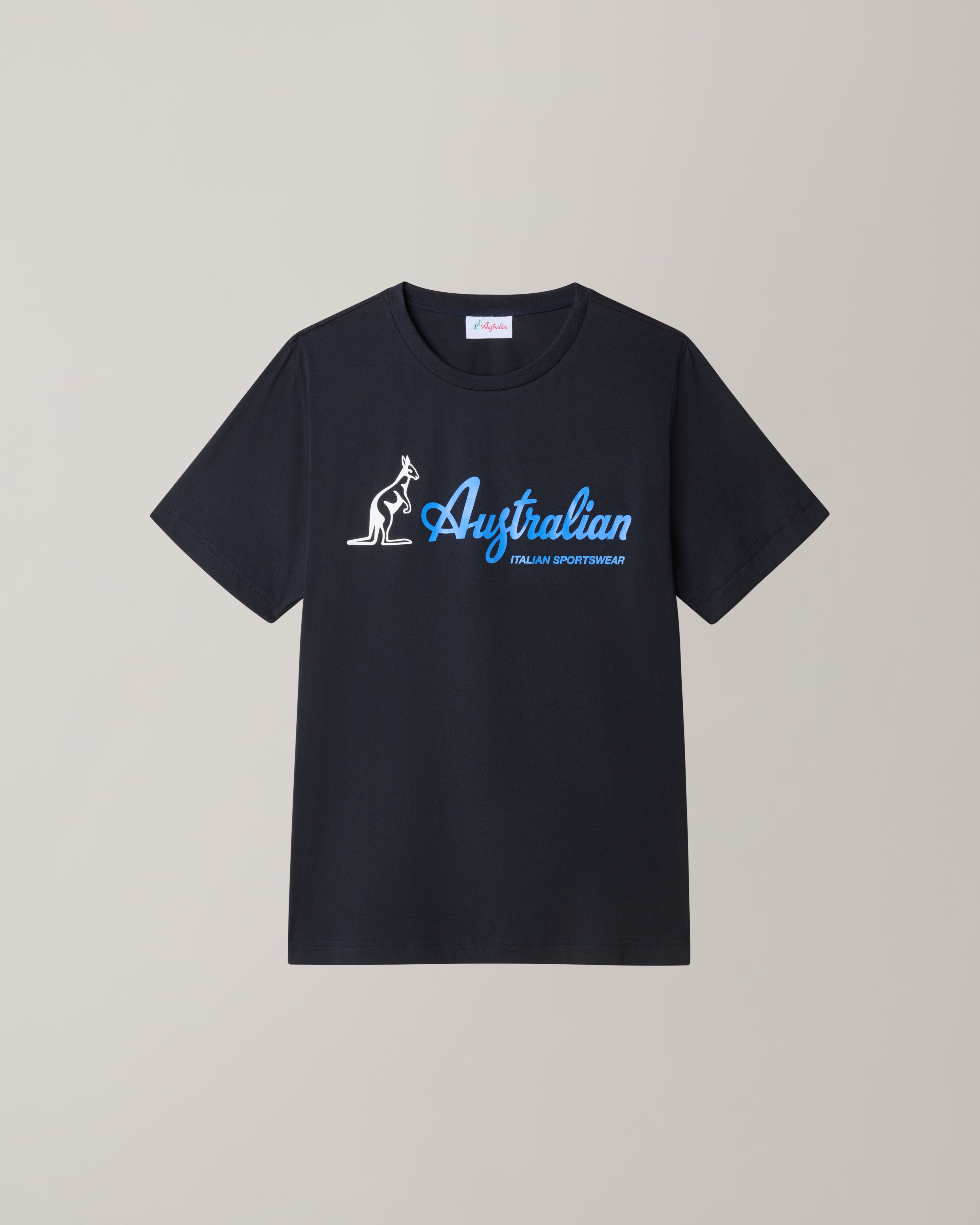 australian-big-logo-t-shirt-t-shirt-in-cotone-regular-fit-blu-navy image 5
