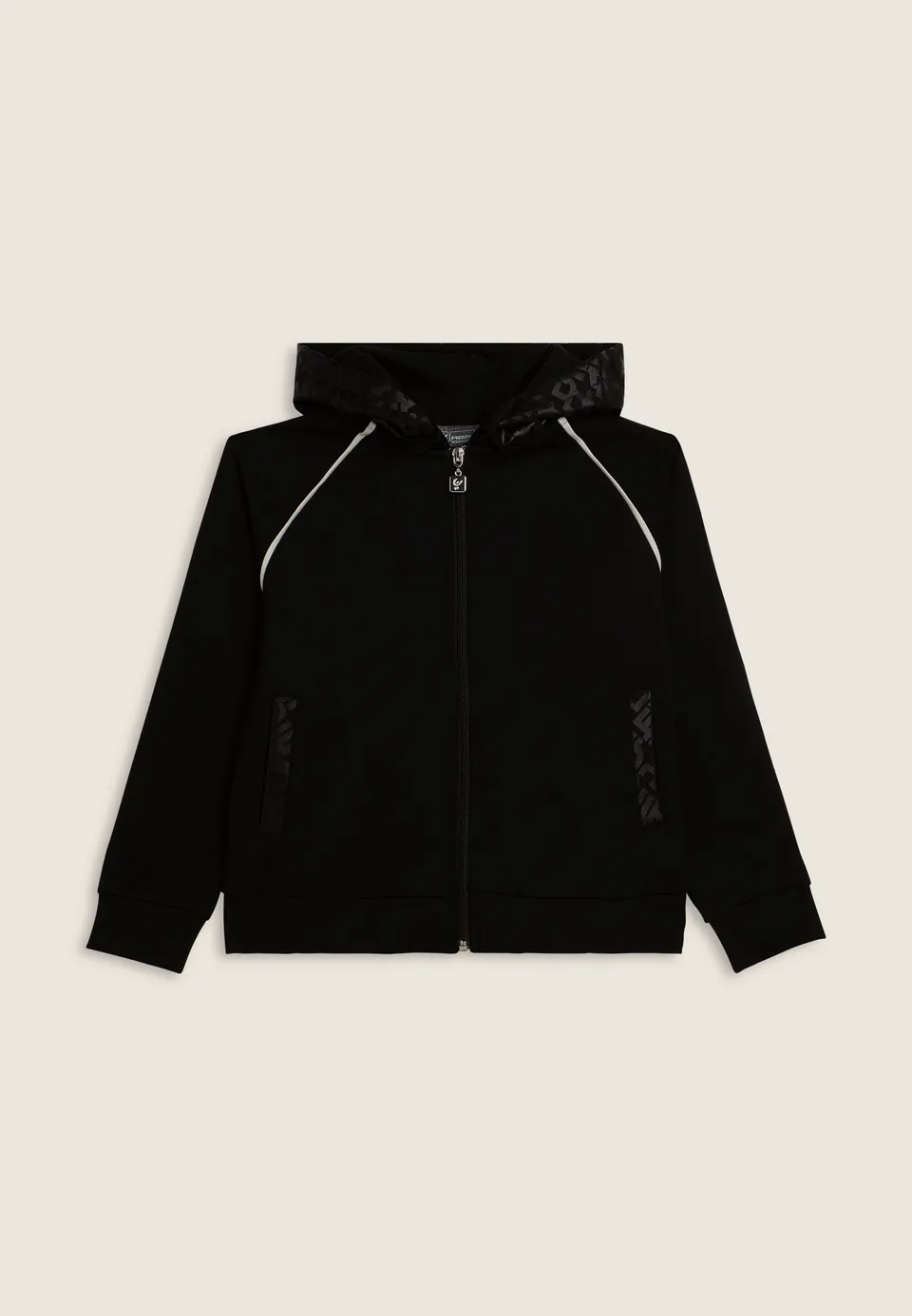 freddy-felpa-bambina-zip-e-cappuccio-in-cotone-elasticizzato-con-logo image 1