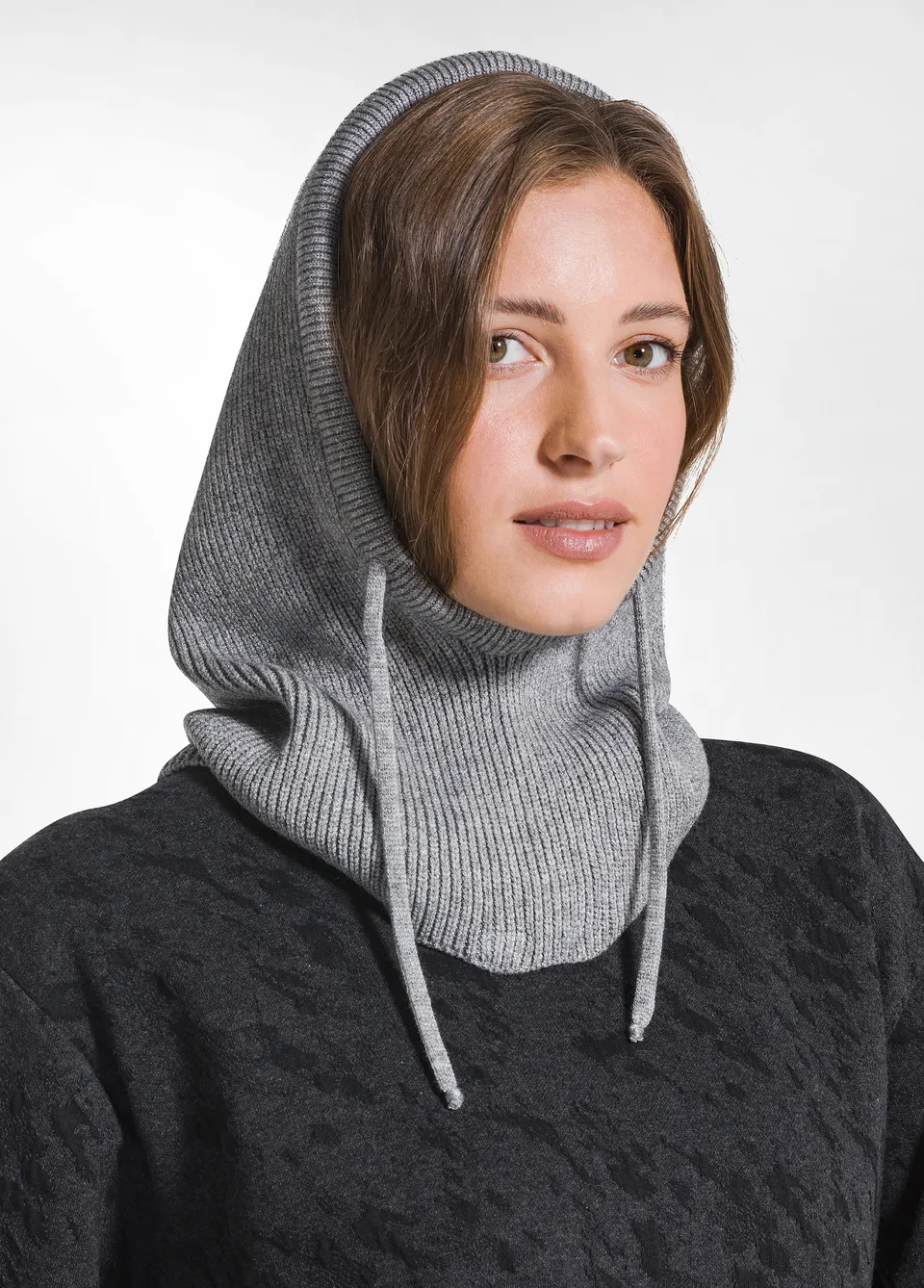 deha-passamontagna-berretto-balaclava-grigio-in-maglia-di-lana image 1