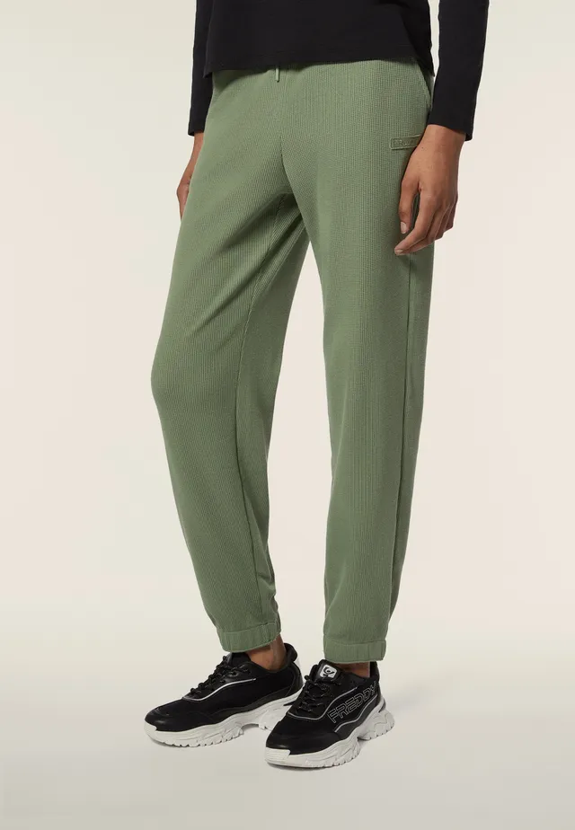 freddy-pantaloni-joggers-donna-in-jersey-waffle-con-elastico image 1