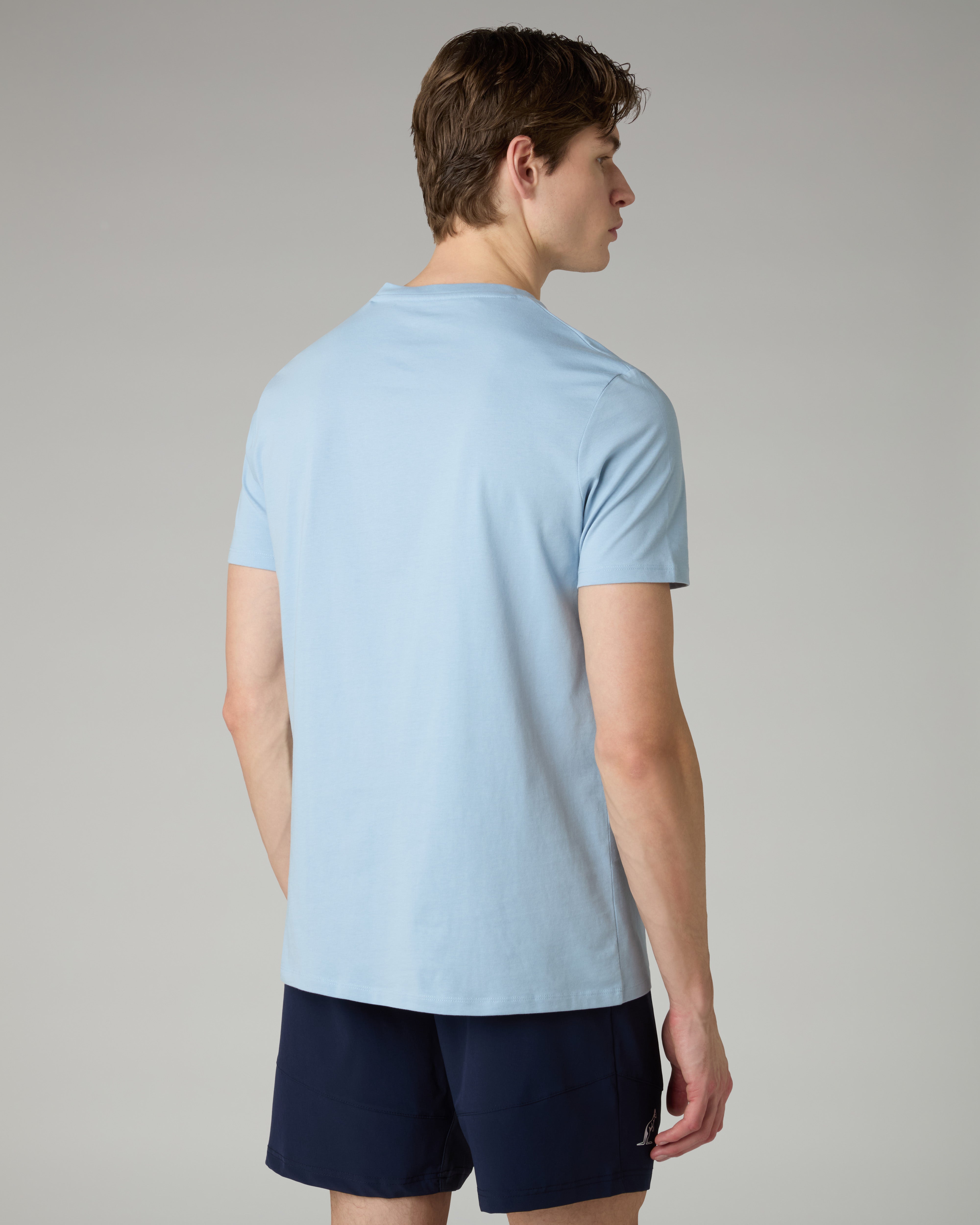 australian-league-cotton-t-shirt-maglietta-tennis-azzurro-pastello image 3