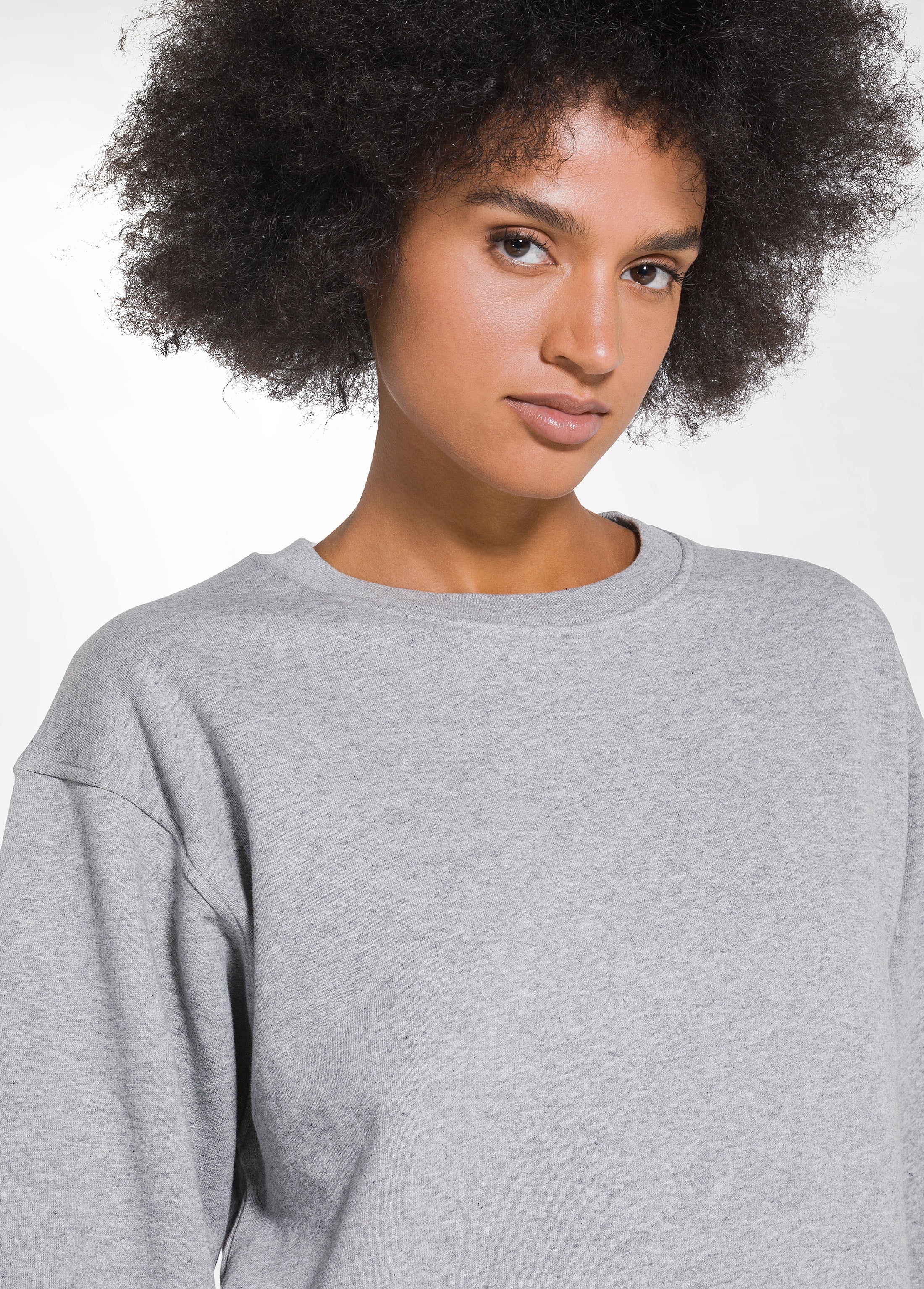 deha-d52141-felpa-girocollo-in-cotone-organico-grigio image 3