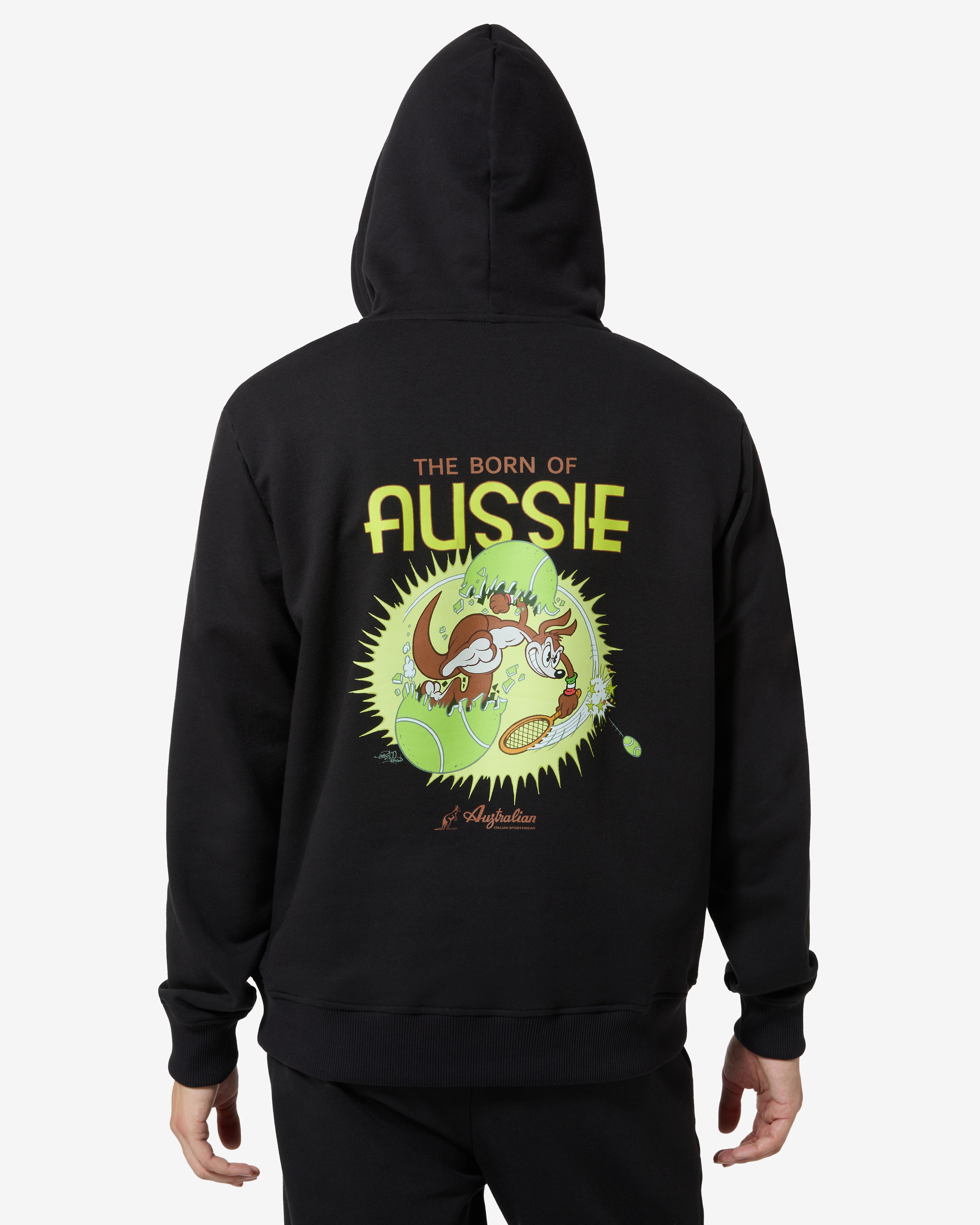 australian-aussie-felpa-con-cappuccio-nera-shawn-dickinson image 1