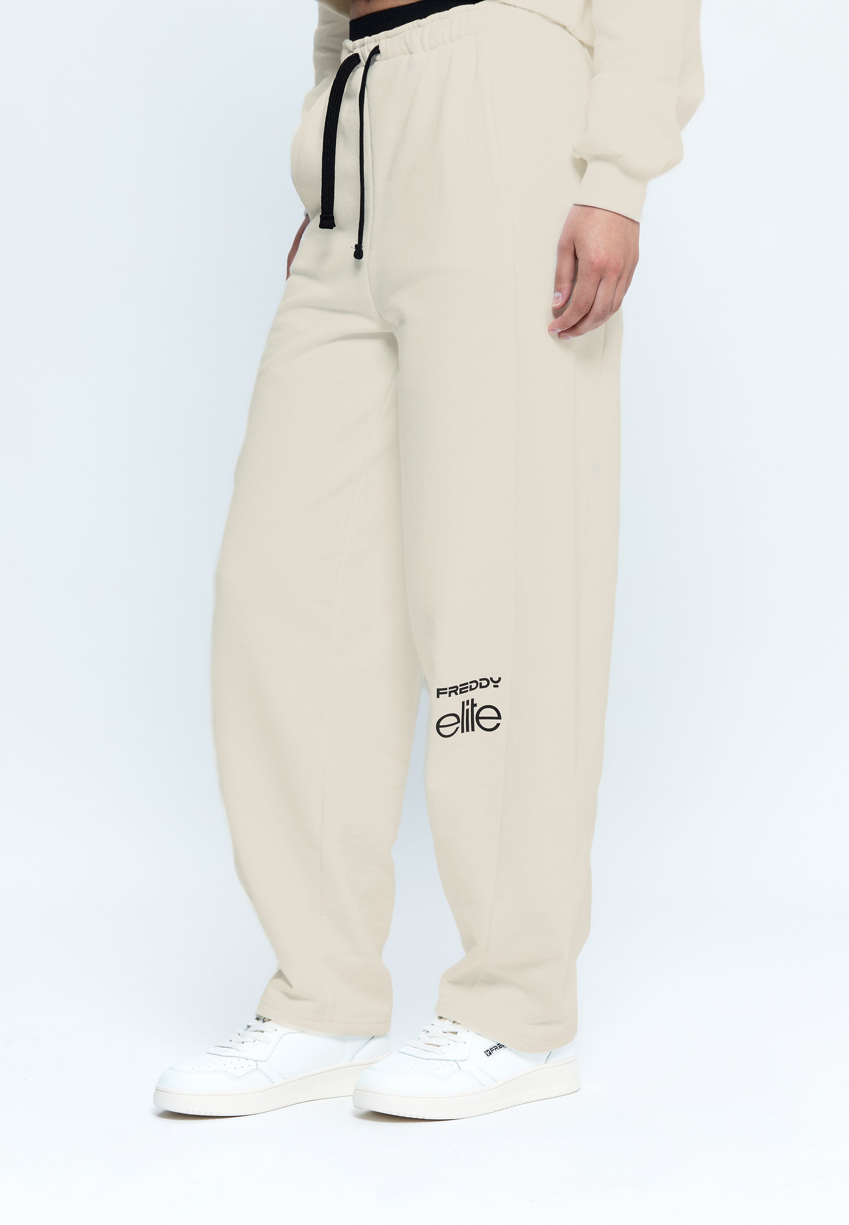 elite-x-freddy-pantaloni-sportivi-donna-carrot-fit-in-felpa-cotone image 3