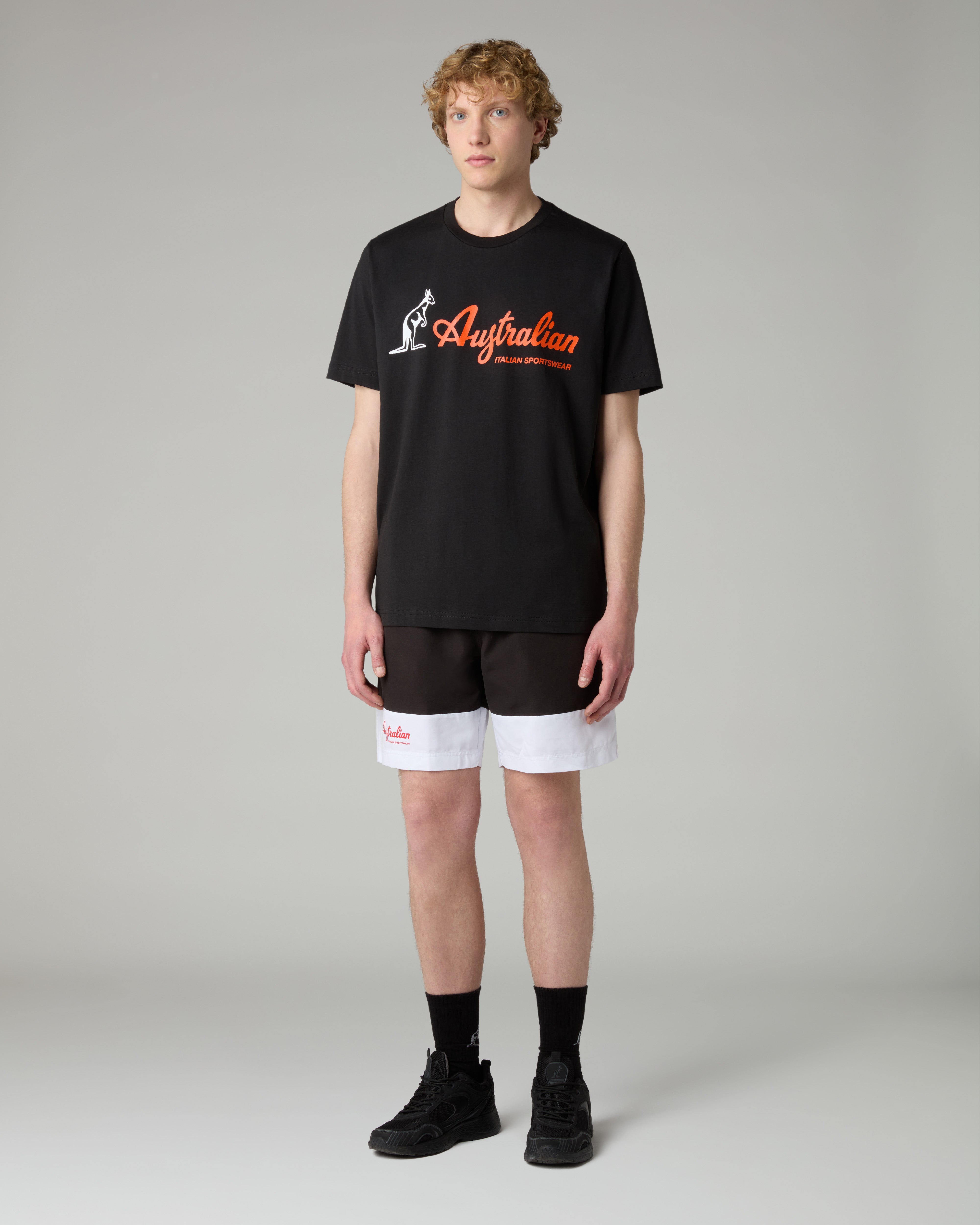 australian-league-big-logo-t-shirt-cotone-nera image 2