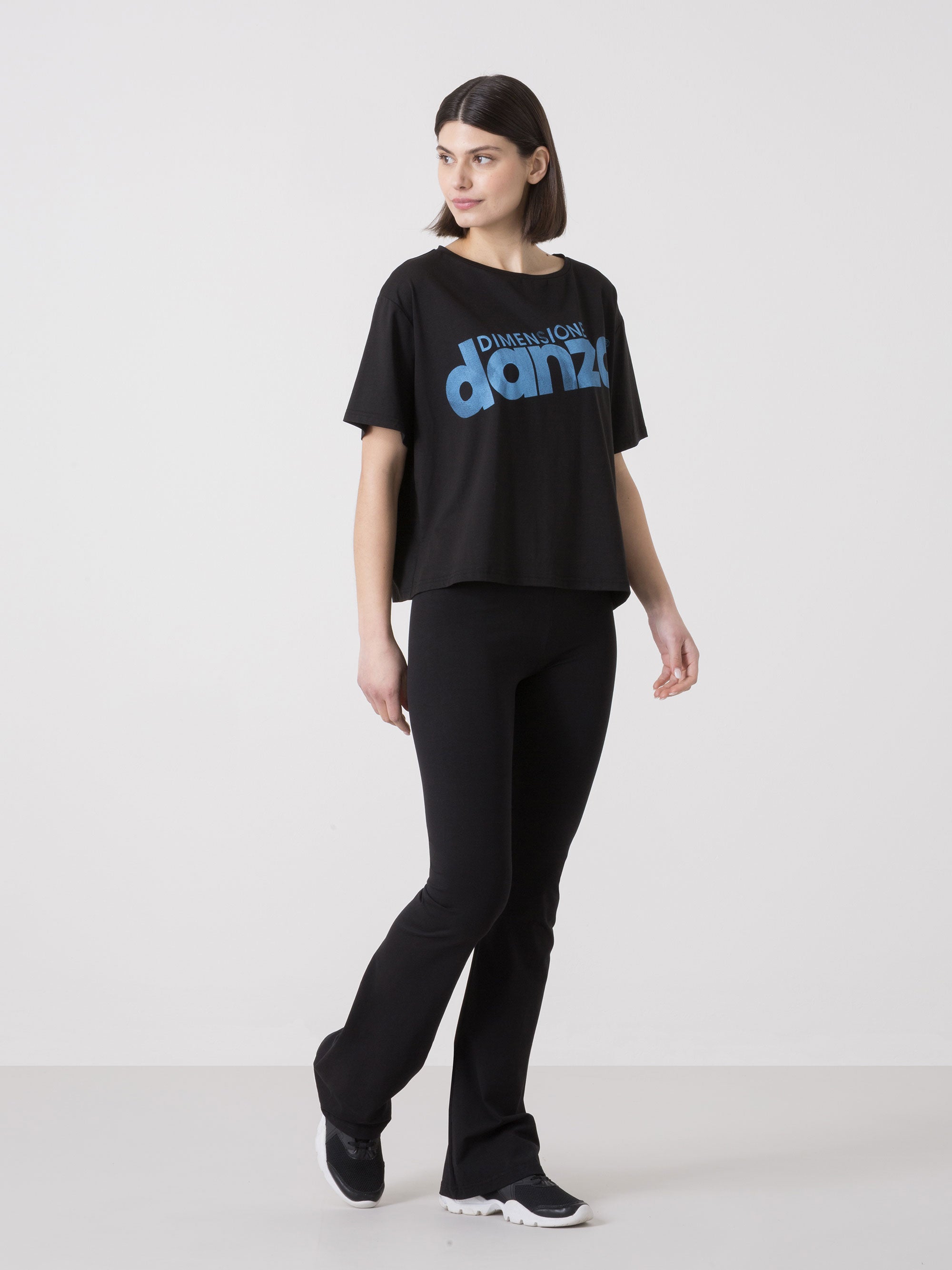 dimensione-danza-t-shirt-donna-in-modal-jersey-stretch-con-logo-frontale image 7