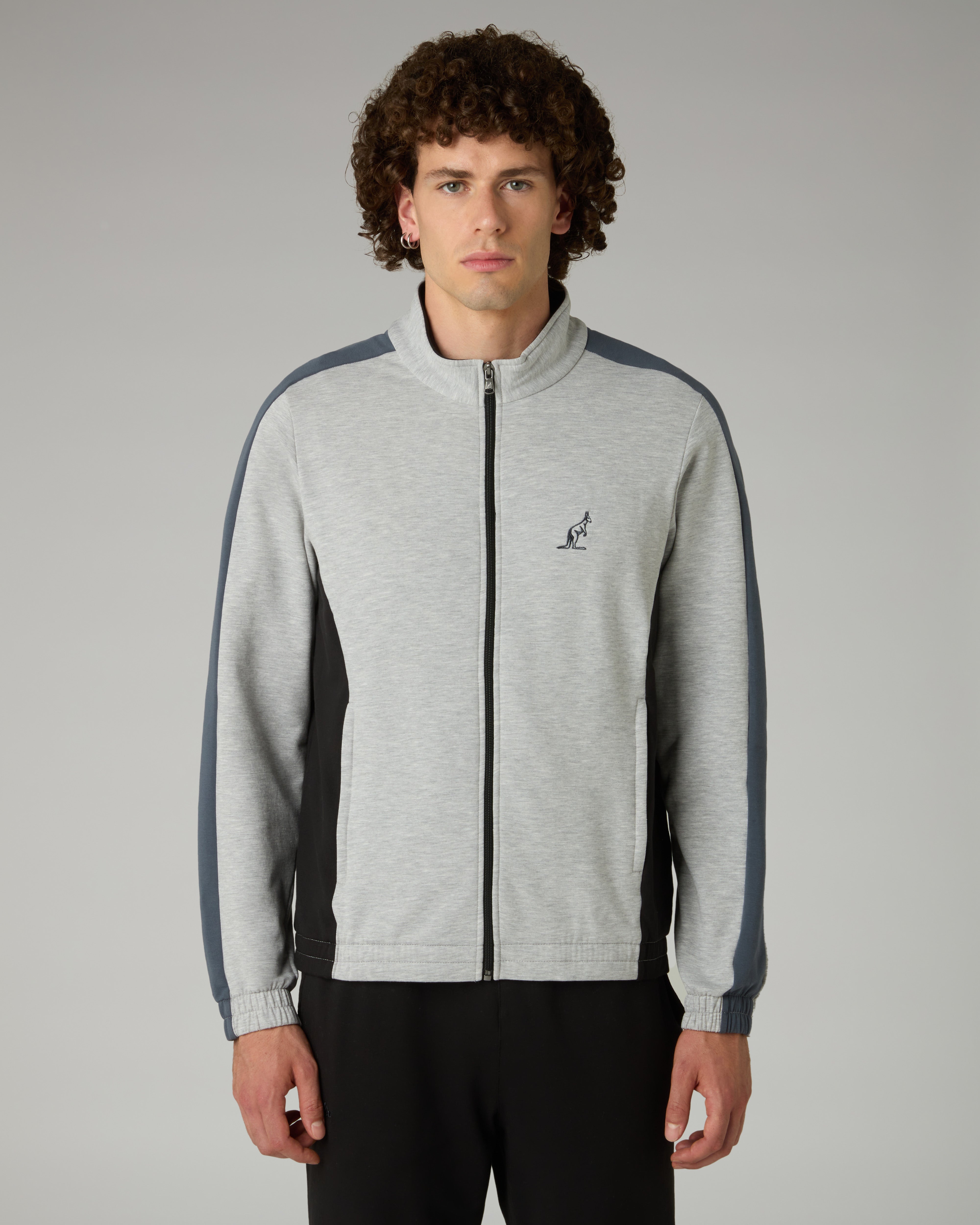 australian-echo-tracksuit-tuta-in-felpa-garzata-grigio-melange-made-in-italy image 4
