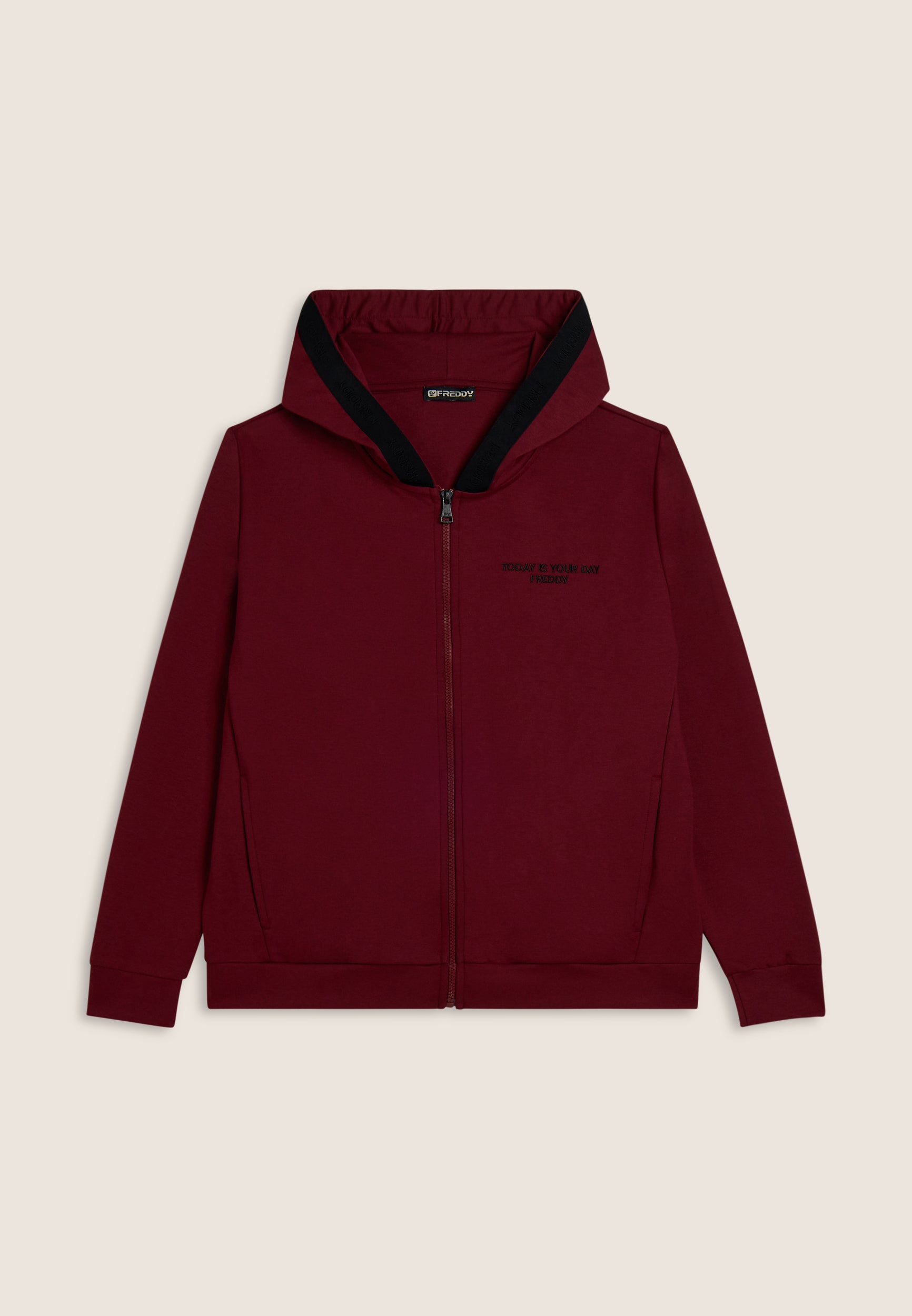 freddy-felpa-donna-full-zip-con-cappuccio-logato image 5