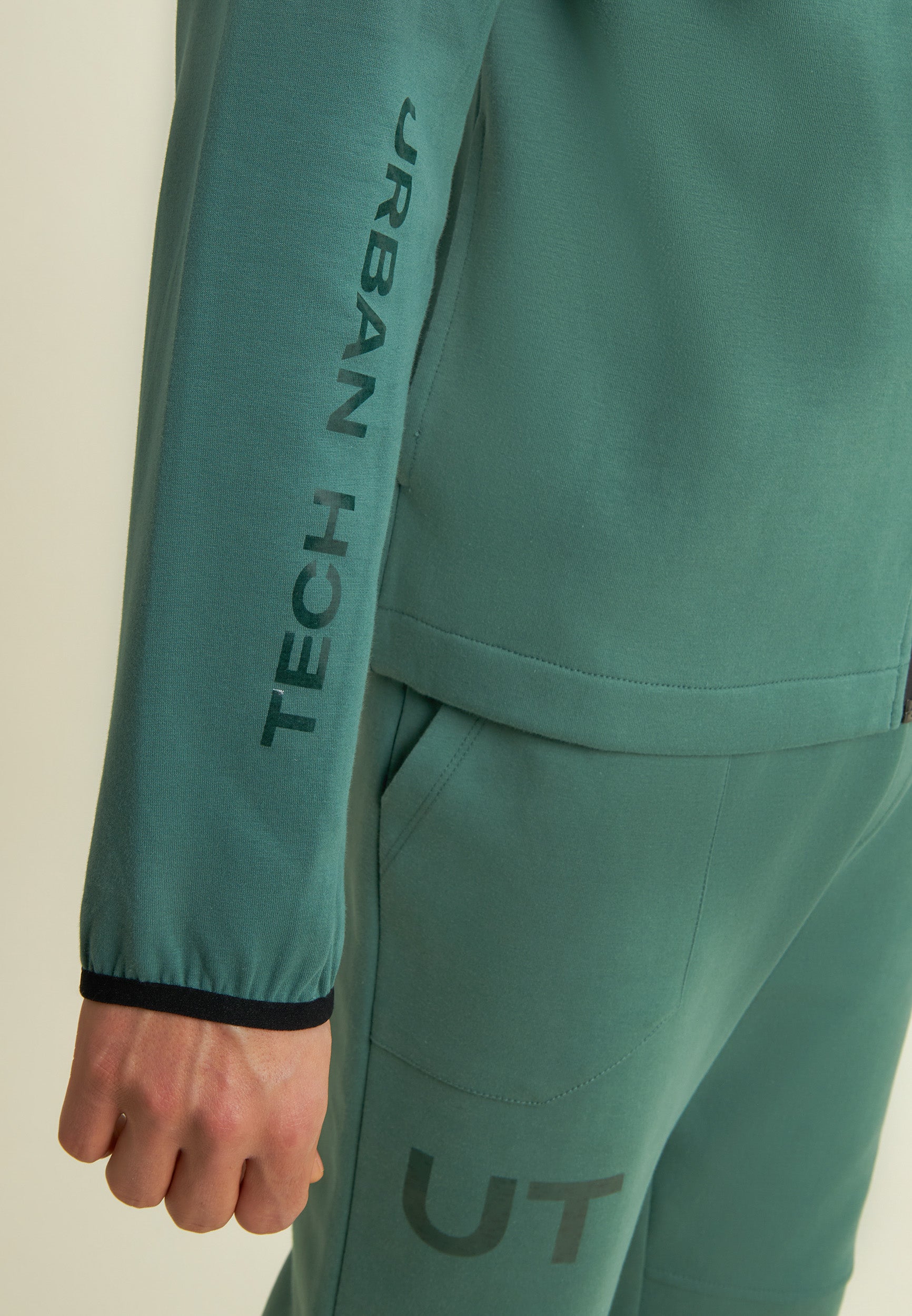 freddy-felpa-full-zip-uomo-con-cappuccio-e-bordi-jacquard image 5
