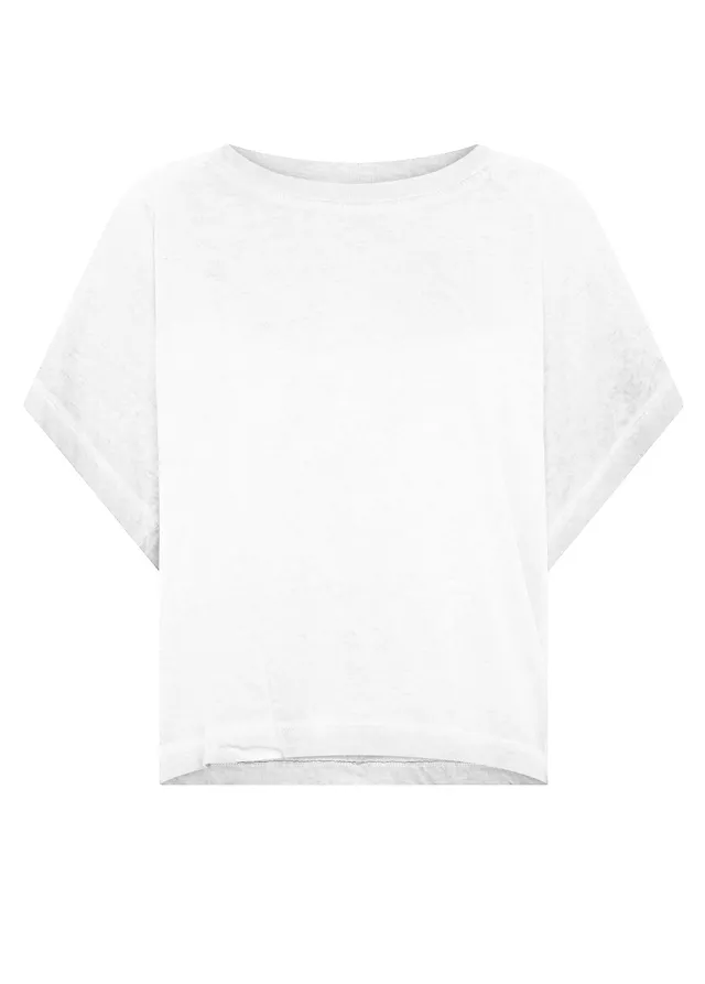 deha-t-shirt-effetto-sfumato-in-cotone-organico-bianco image 1