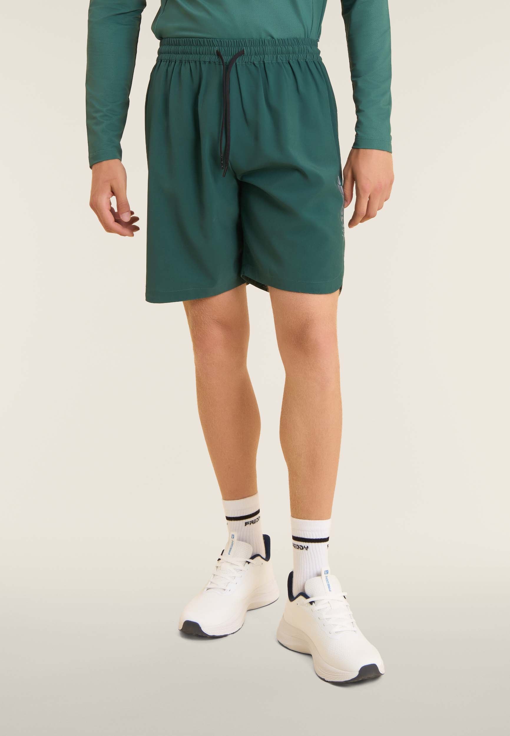 freddy-shorts-slim-da-uomo-con-tasche-zip-e-coulisse-in-vita image 1