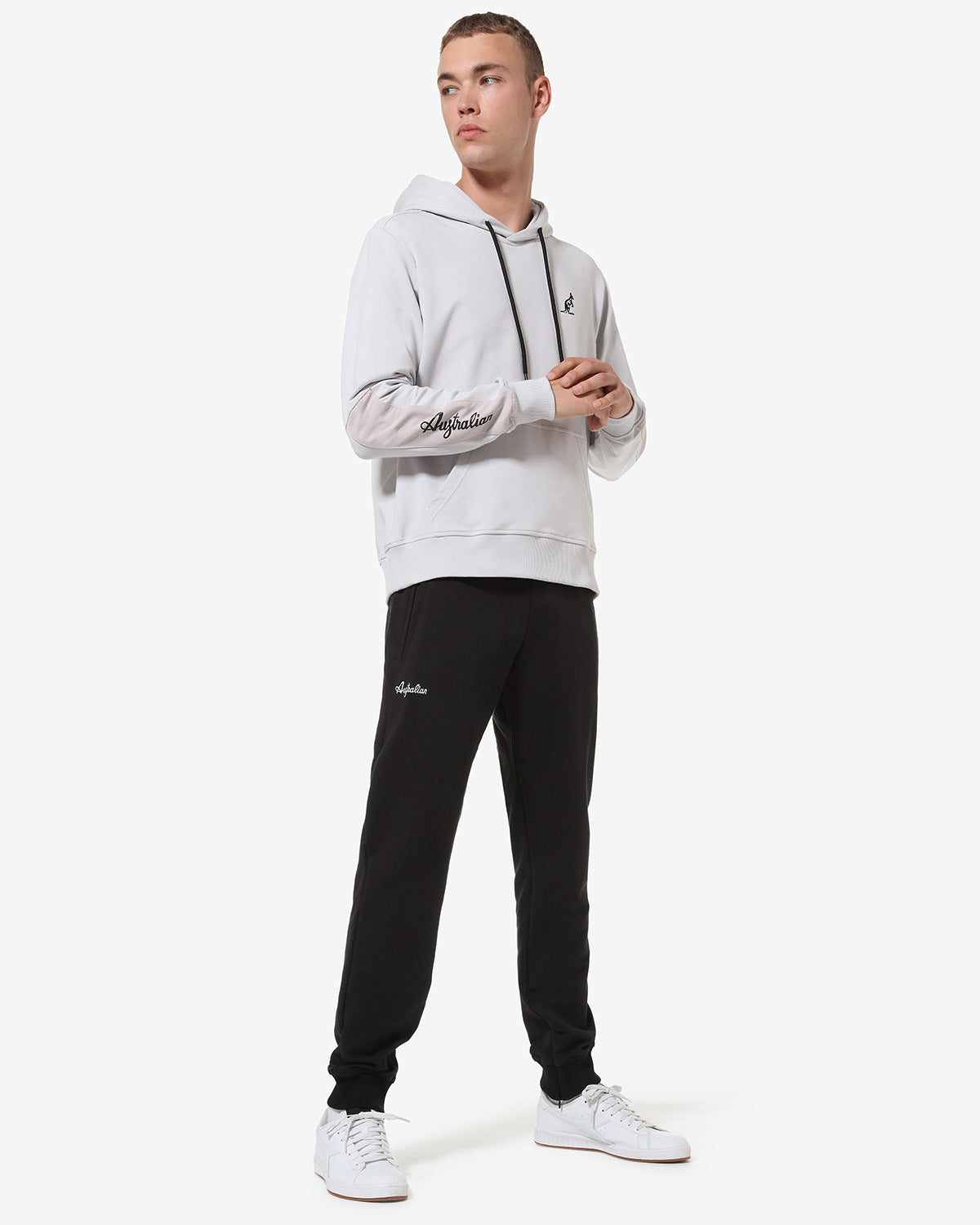 australian-city-hoodie-sportswear-felpa-cappuccio-cenere image 2
