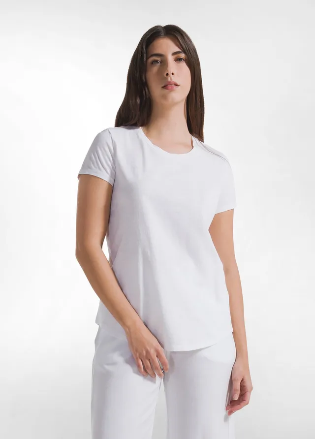 deha-t-shirt-d42513-in-cotone-flamm-bianco image 1