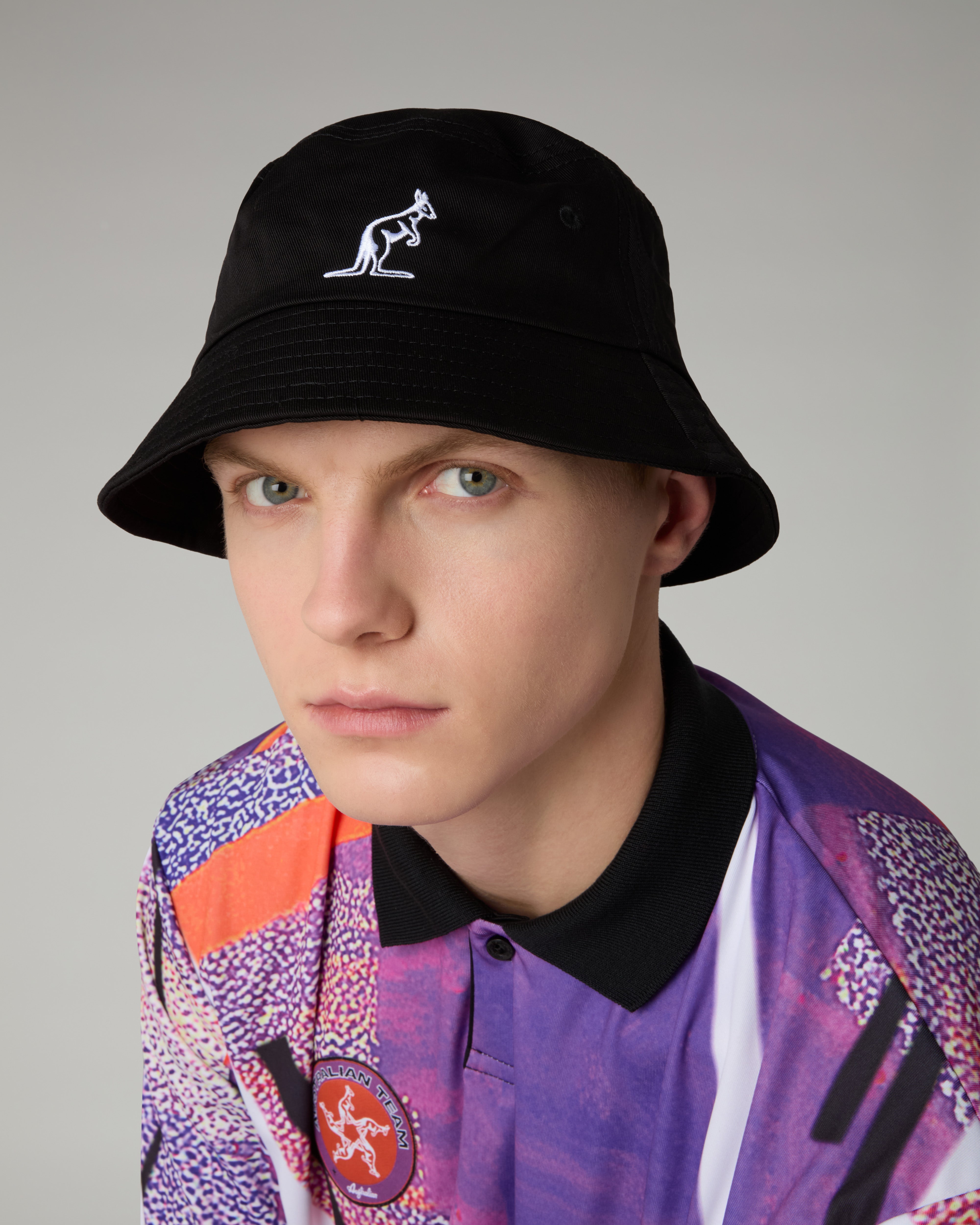 australian-bucket-logo-cap-cappello-a-secchiello-nero-in-cotone image 3