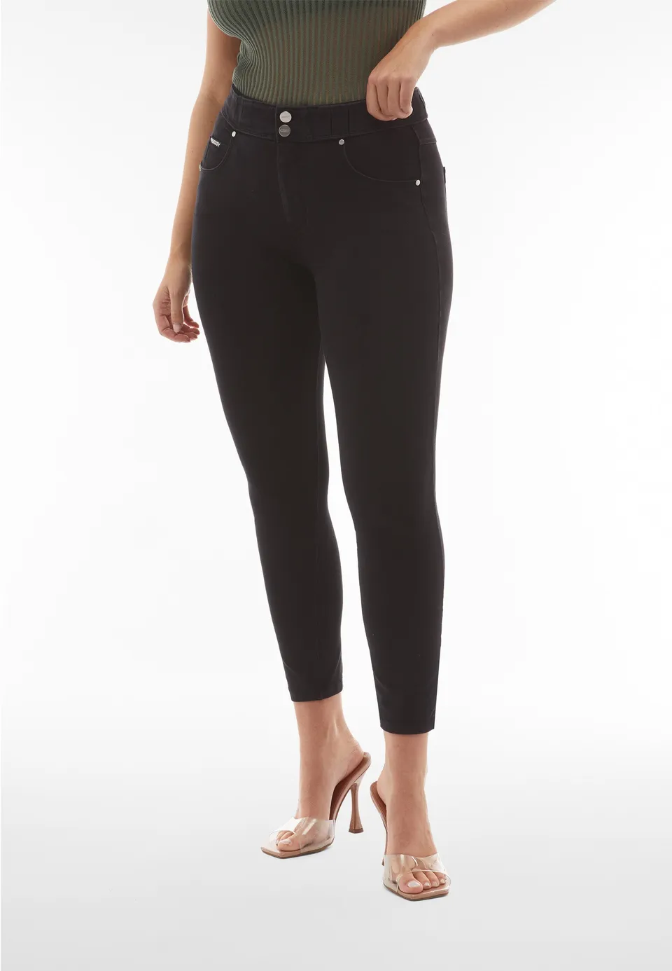 freddy-pantaloni-n-o-w-superskinny-vita-media-in-jersey-eco-effetto-denim image 1