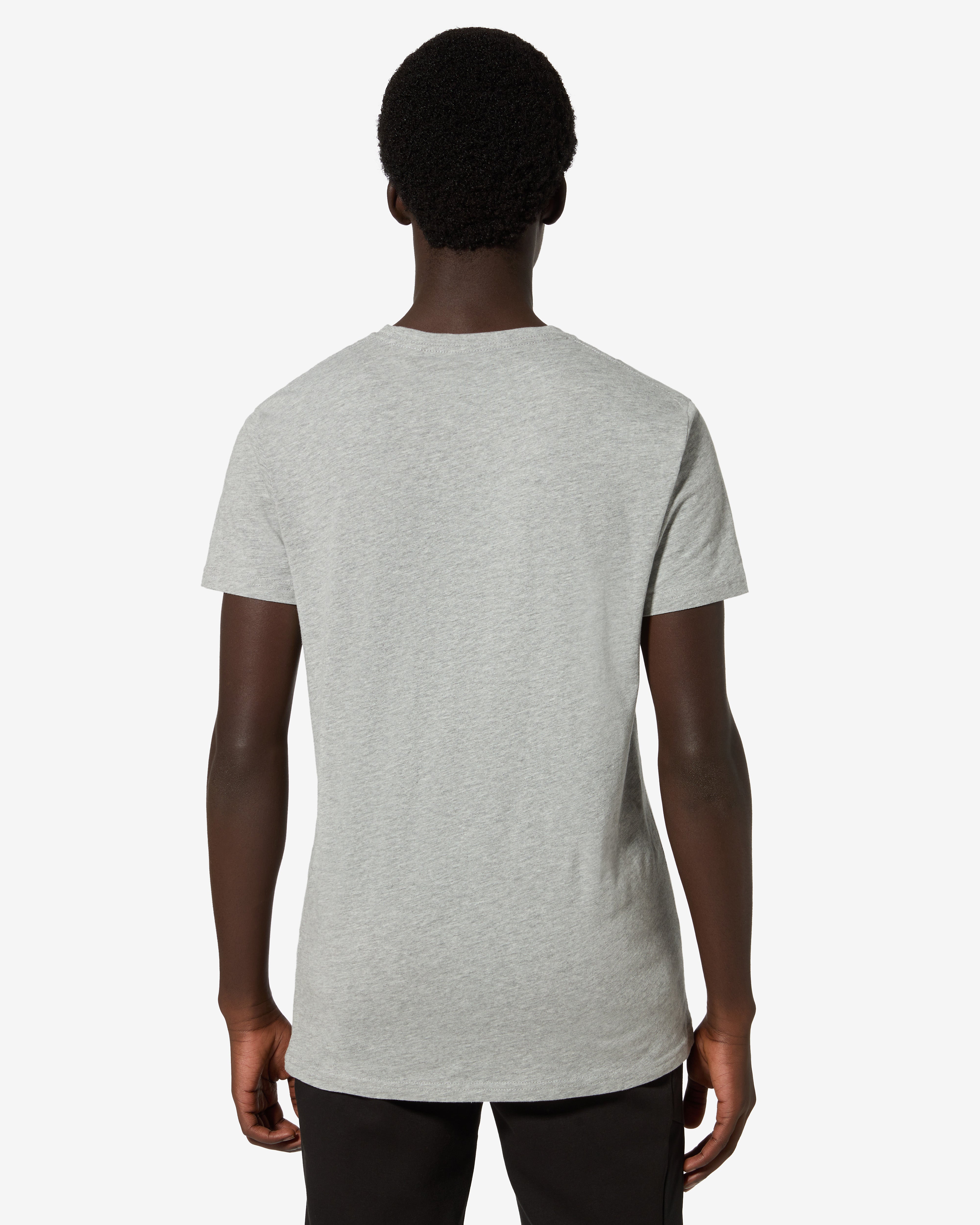 australian-basic-t-shirt-league-maglietta-cotone-grigio-melange-logo-ricamato image 3