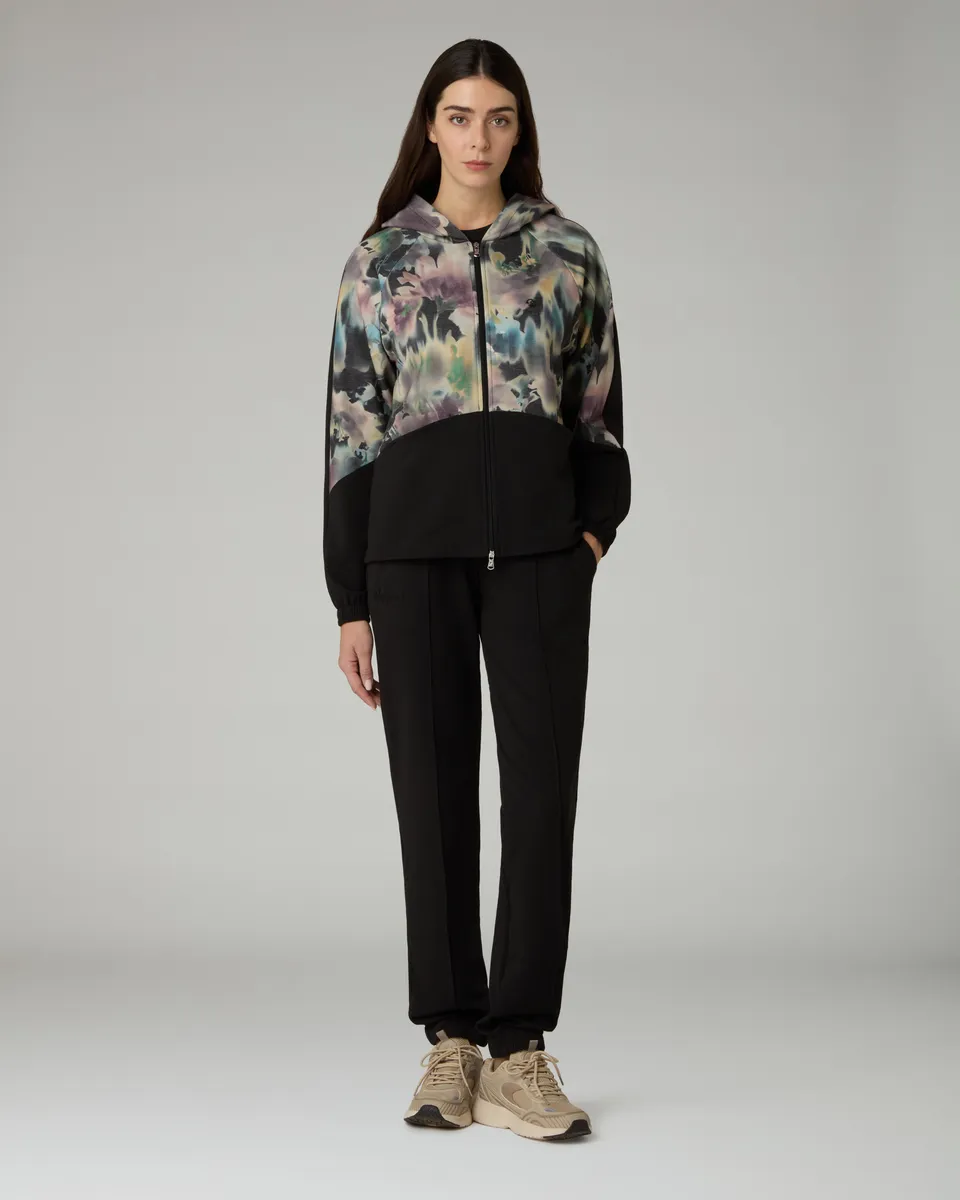 australian-dusty-fleece-tracksuit-tuta-donna-in-felpa-garzata-stampata-nera image 1