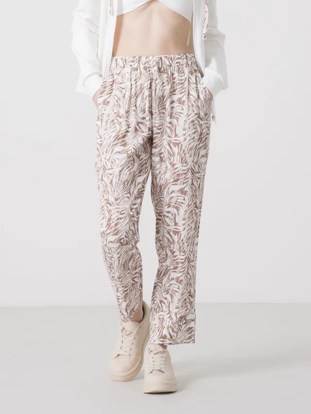 dimensione-danza-city-pantalone-donna-in-popeline-di-viscosa-stampa-all-over image 1