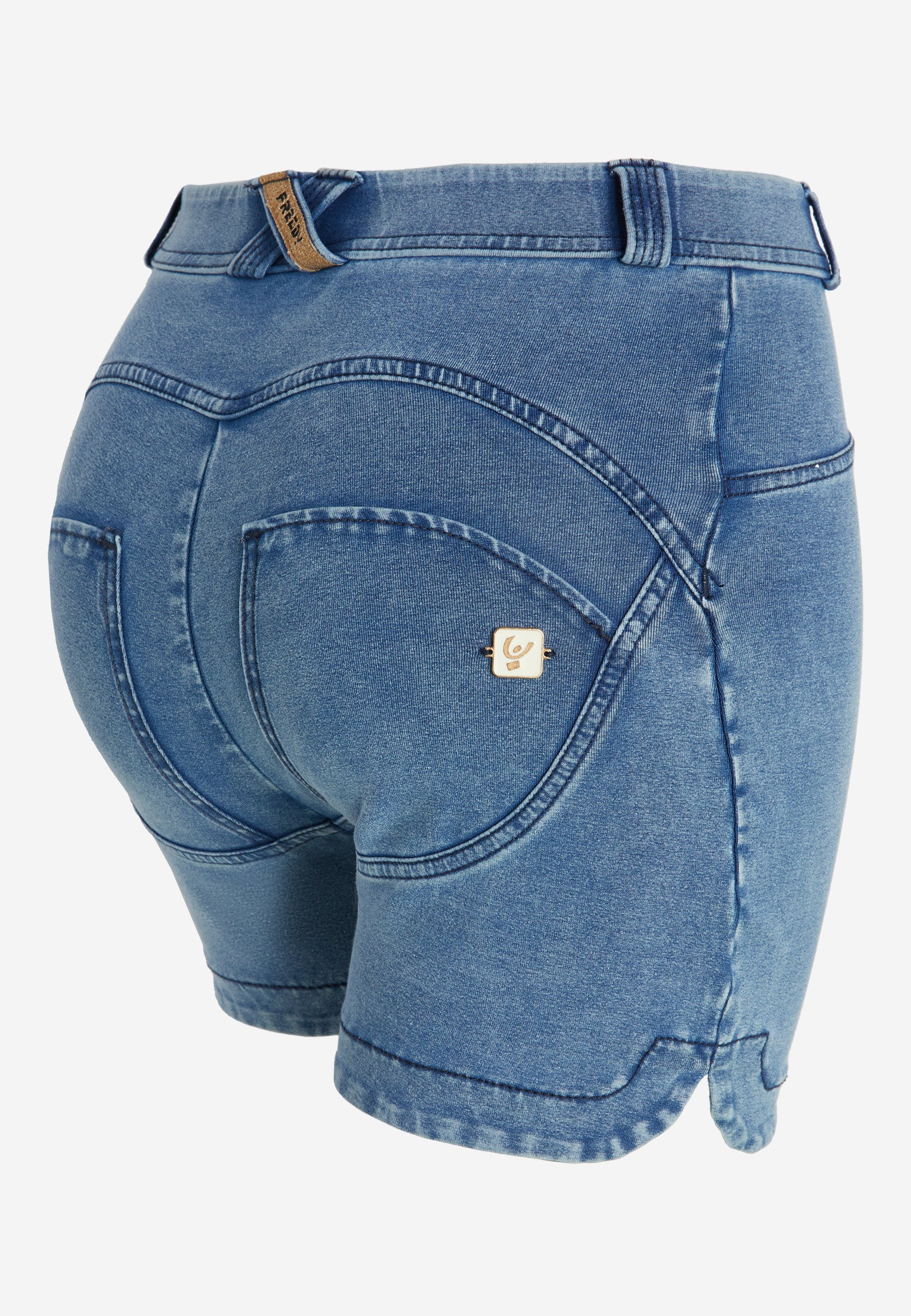 freddy-shorts-wr-up-vita-con-pinces-in-jersey-denim-fondo-stondato image 8