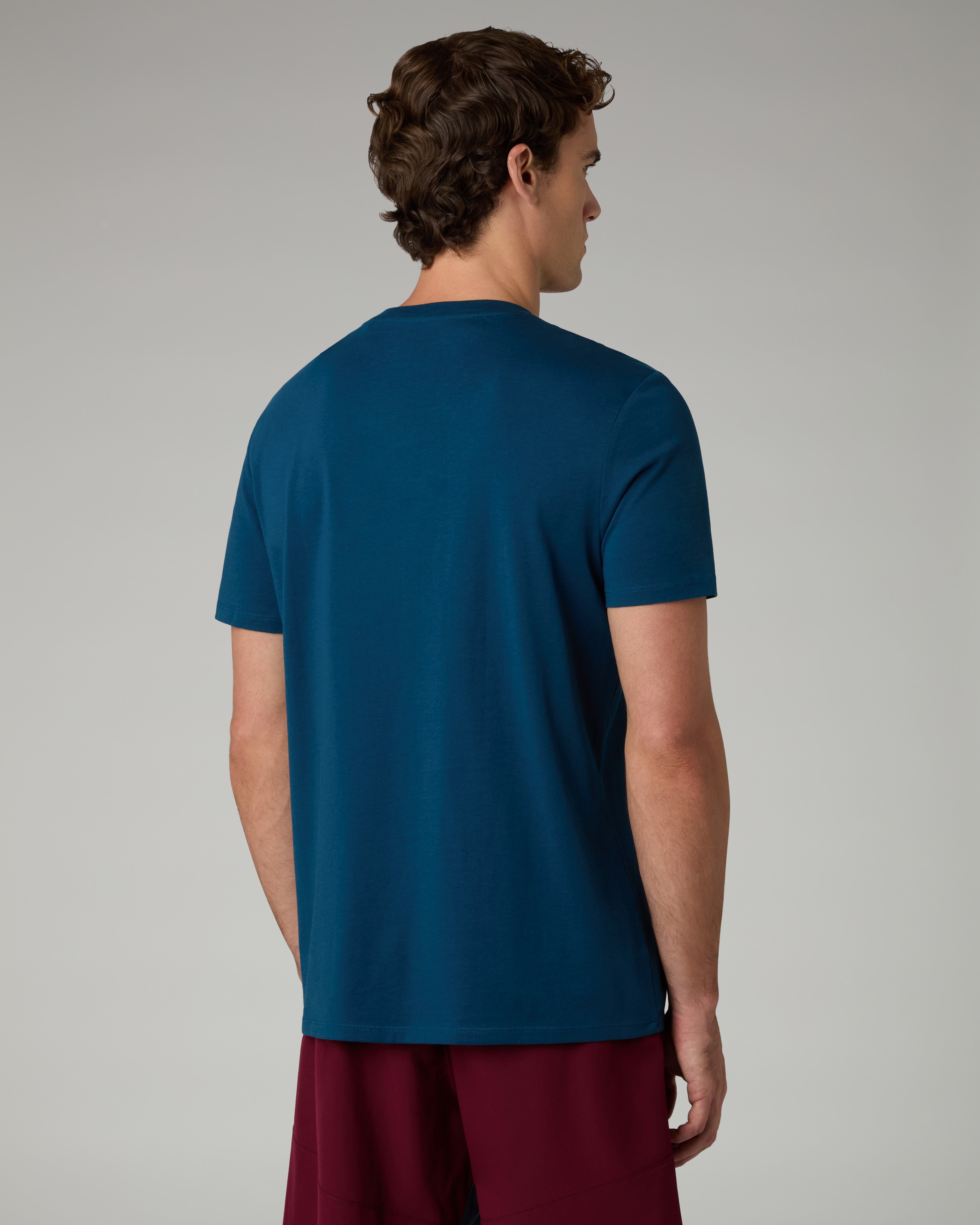 australian-tennis-cotton-t-shirt-eclipse-blue-regular-fit image 3