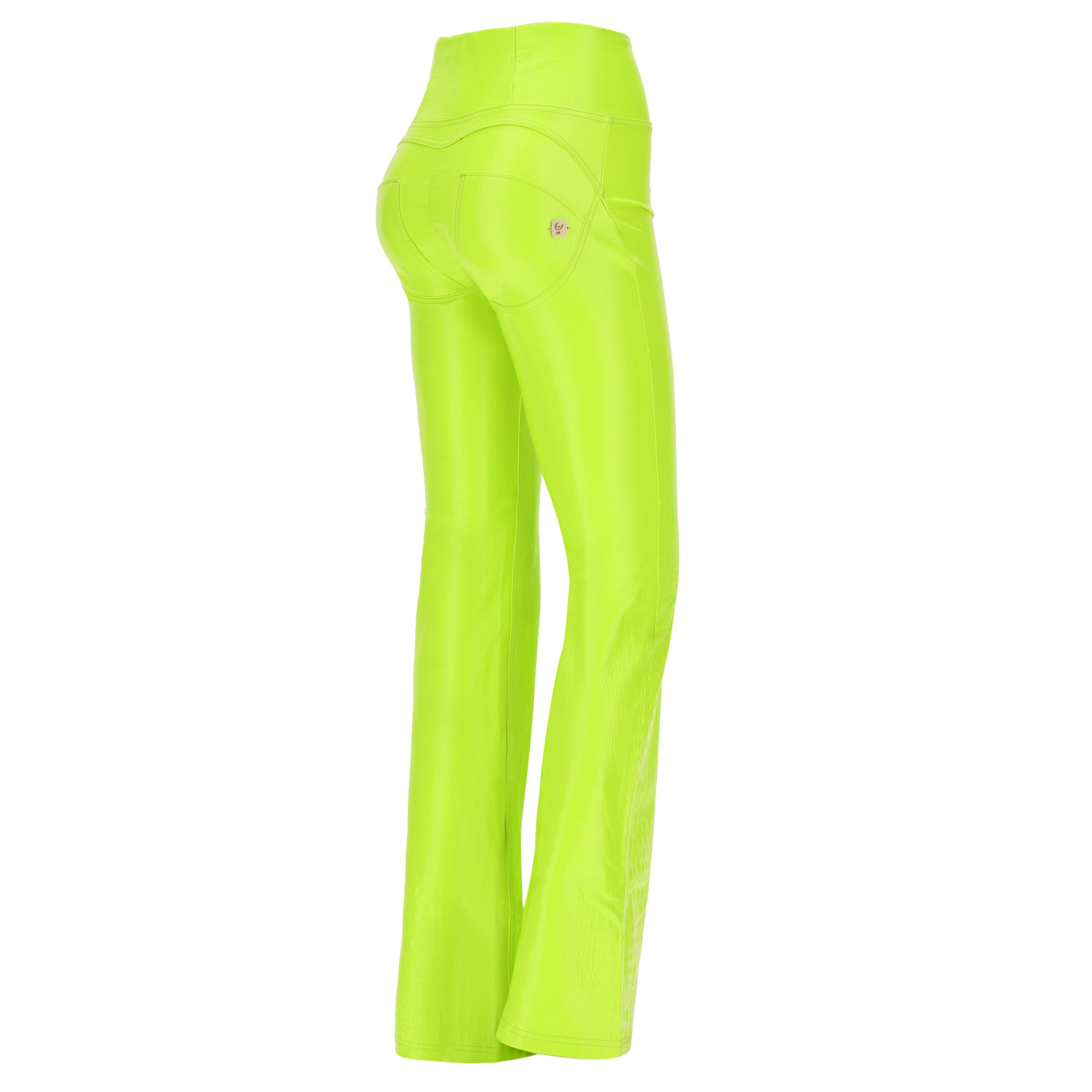 freddy-pantaloni-skinny-wr-up-similpelle-lime-effetto-cocco-vita-alta image 1