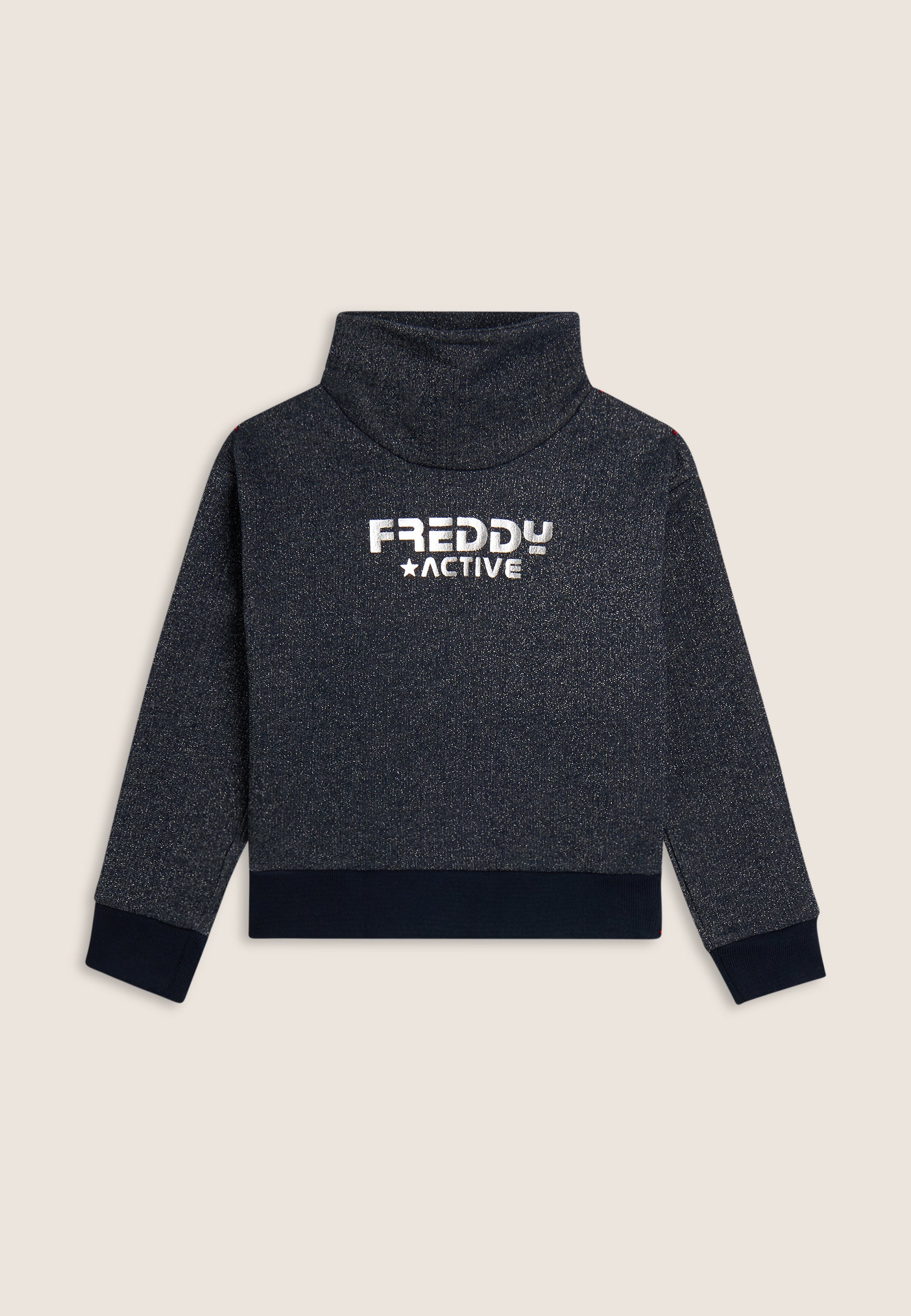 freddy-maglia-collo-alto-cotone-e-lurex-effetto-glitter-bambina image 4