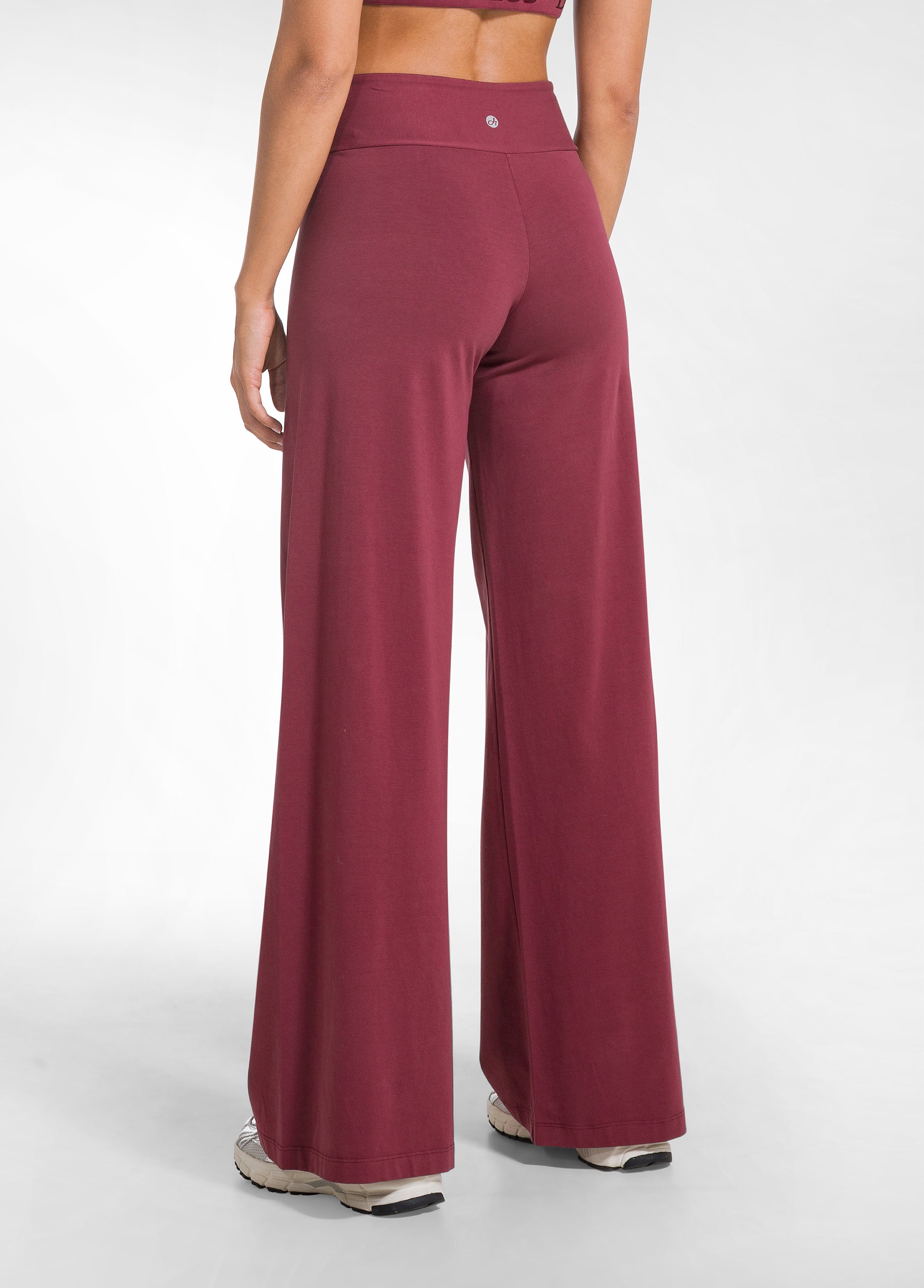 deha-d42009-pantaloni-in-jersey-stretch-con-fondo-elasticizzato-rosso image 3
