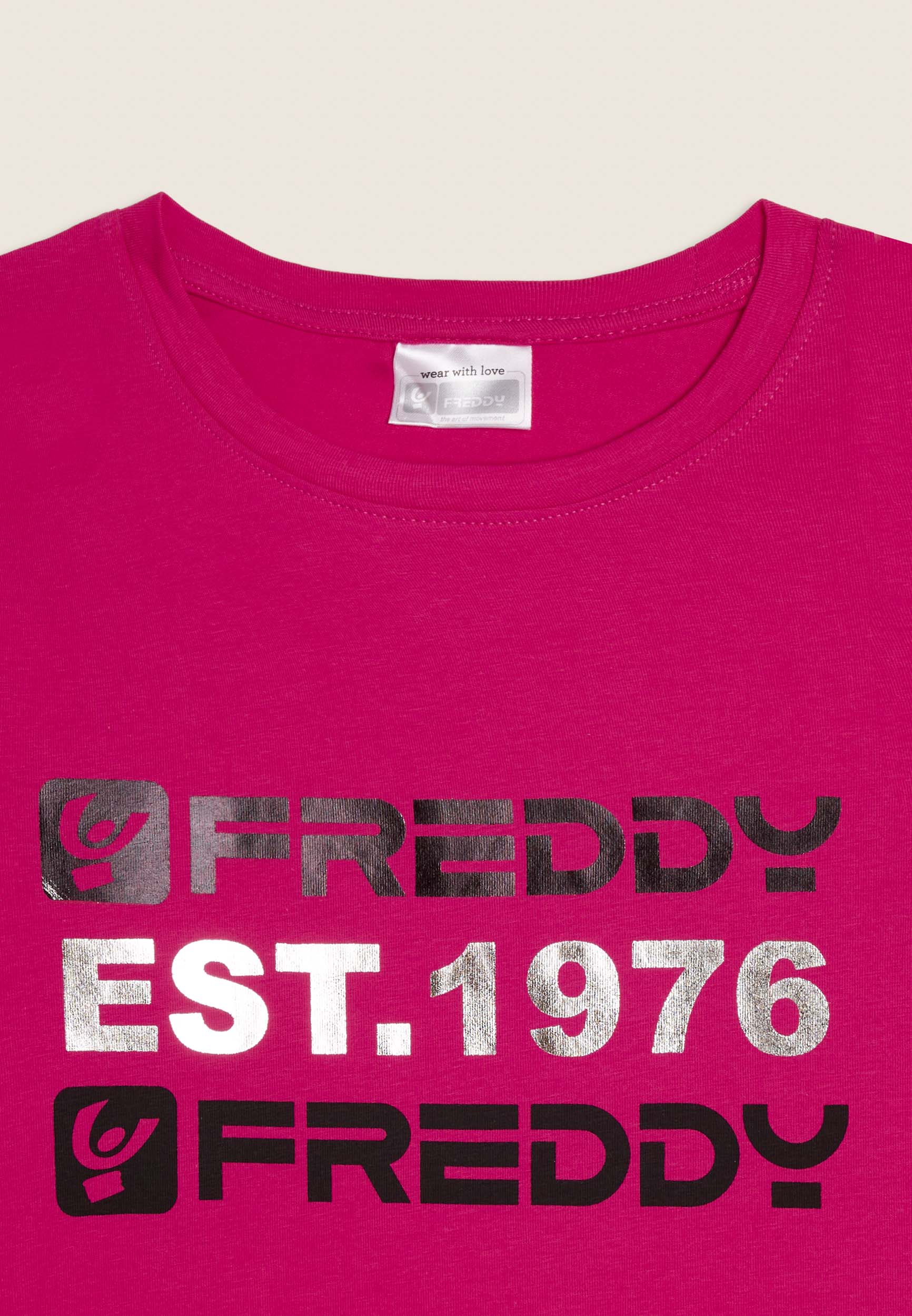 freddy-t-shirt-junior-manica-lunga-cotone-grafica-metallizzata-est-1976 image 6