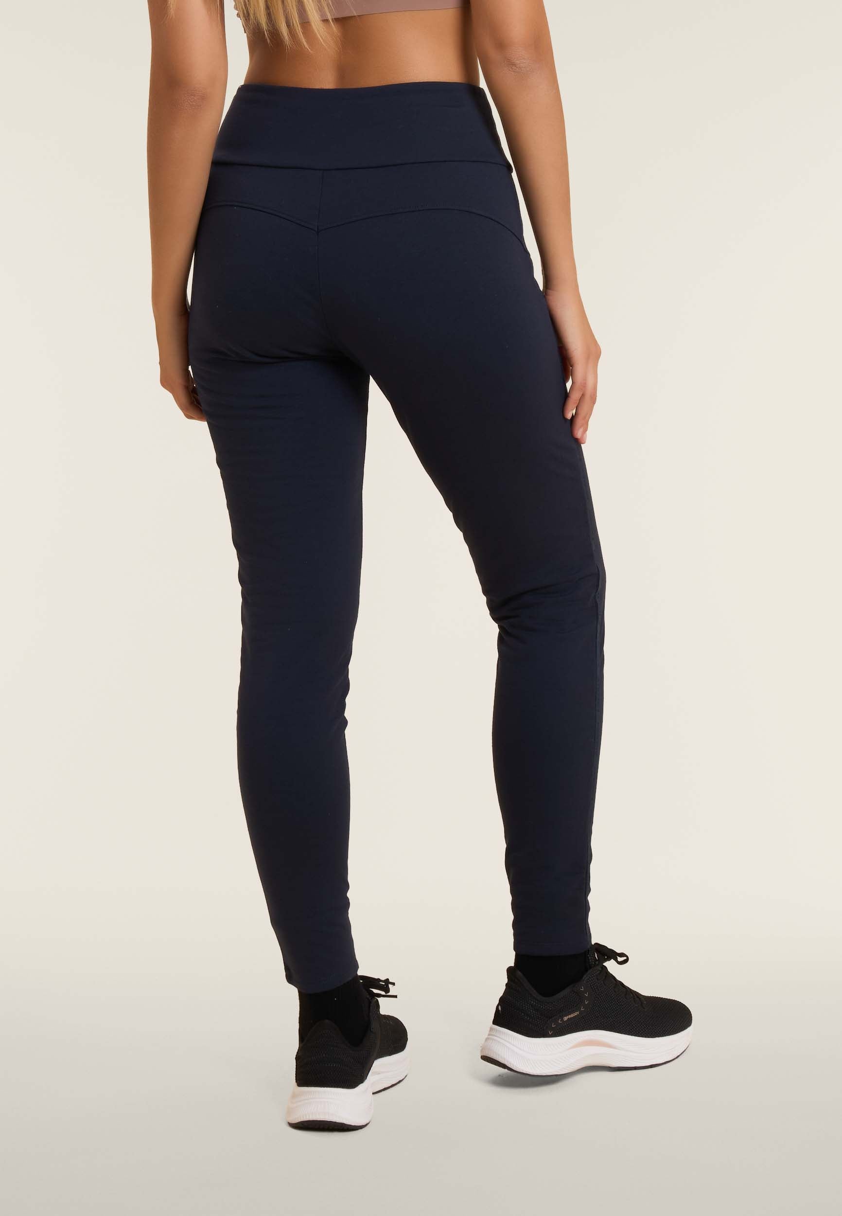 freddy-leggings-donna-vita-alta-in-felpa-garzata-con-bande-logate image 3