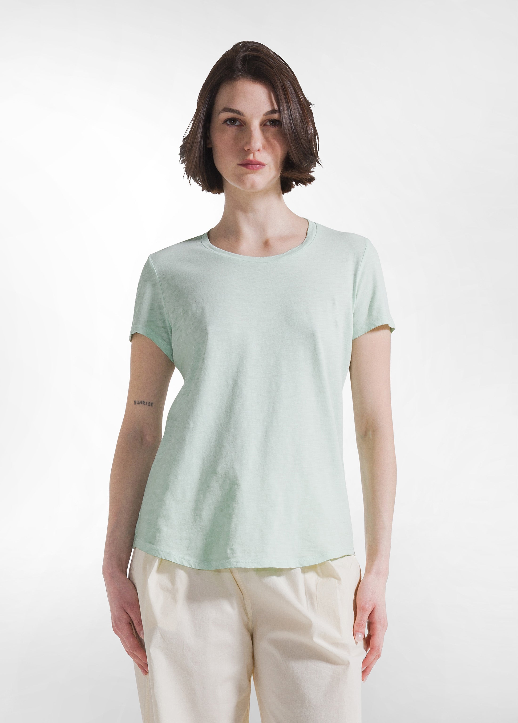 deha-d42513-t-shirt-cotone-flamm-verde image 1