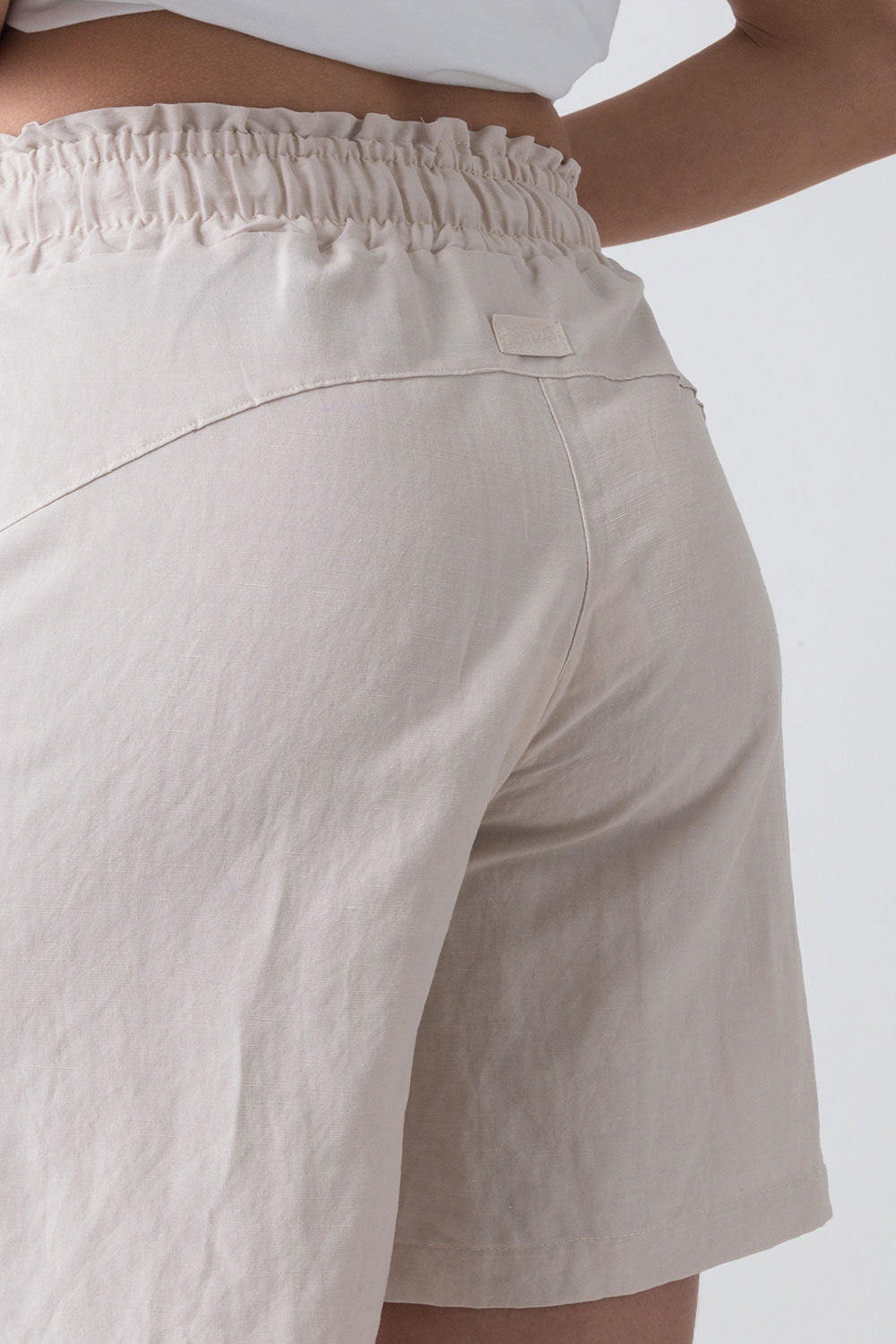 dimensione-danza-pantaloncino-in-lino-con-elastico-e-coulisse-shorts-donna image 5