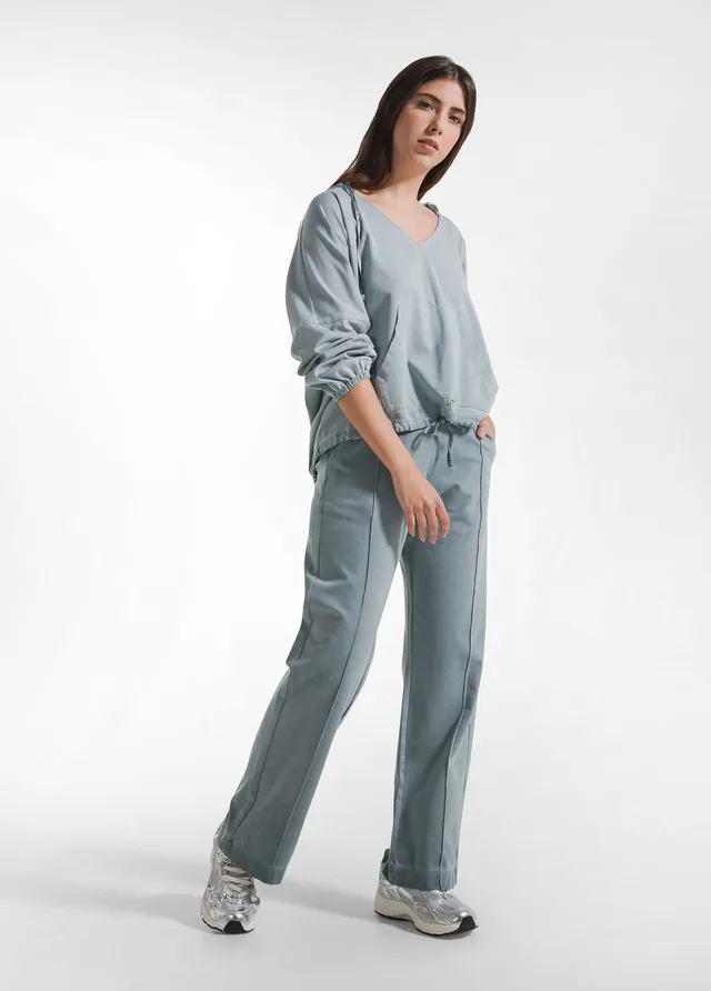 deha-pantaloni-dritti-effetto-sfumato-verde image 1
