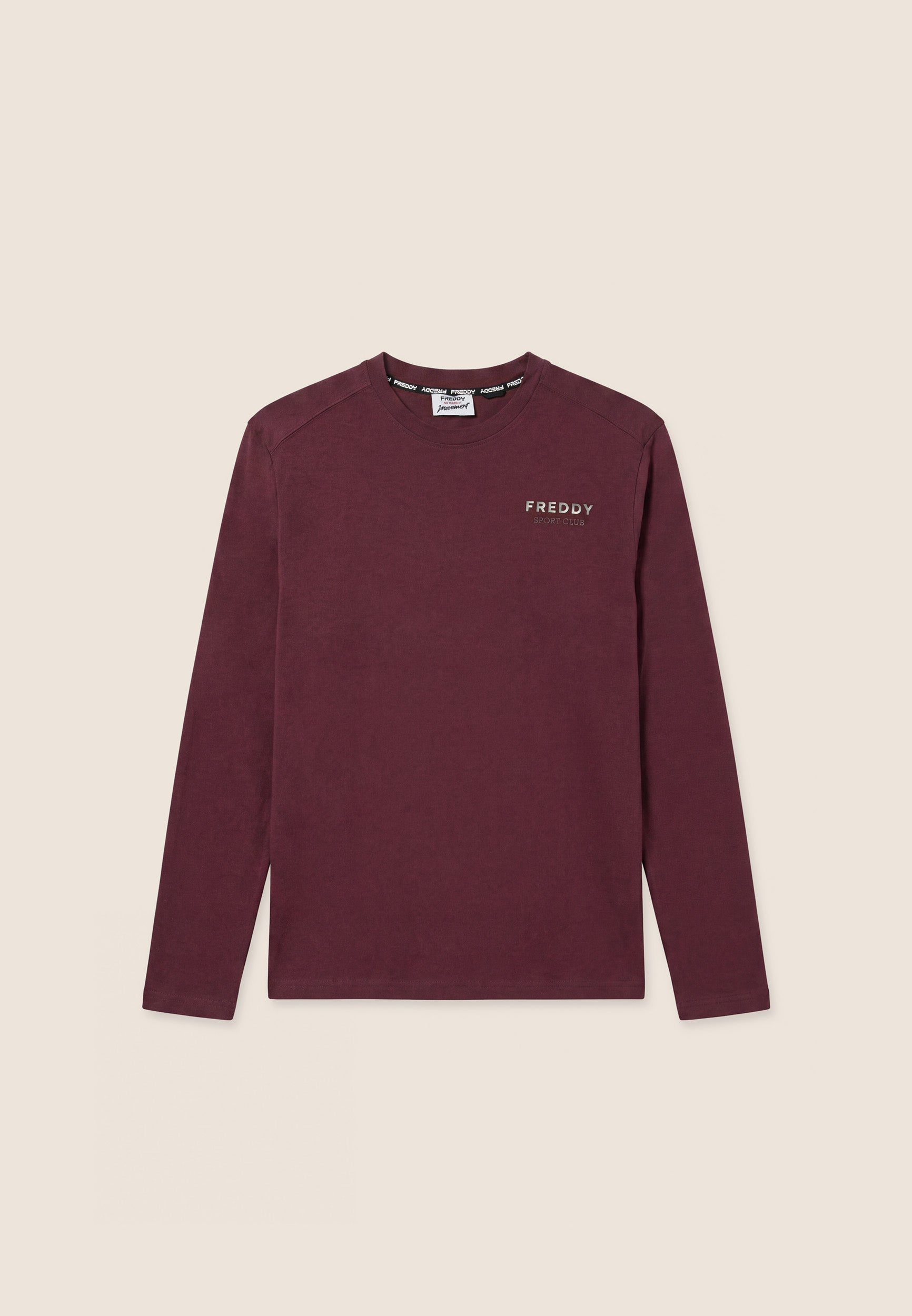 freddy-t-shirt-a-manica-lunga-da-uomo-regular-in-cotone-sport-club image 5
