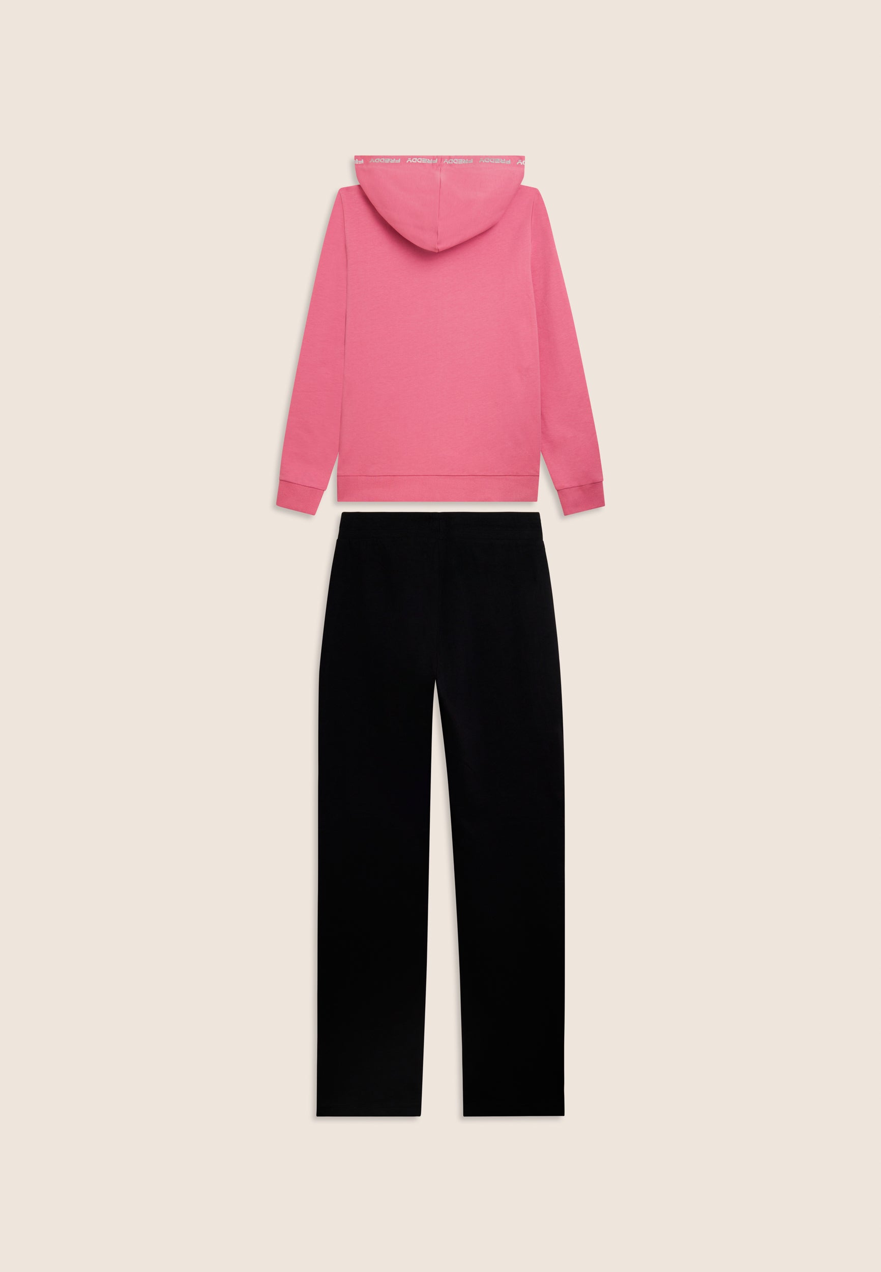 freddy-tuta-con-zip-e-cappuccio-in-interlock-di-cotone-con-inserti-a-contrasto image 7