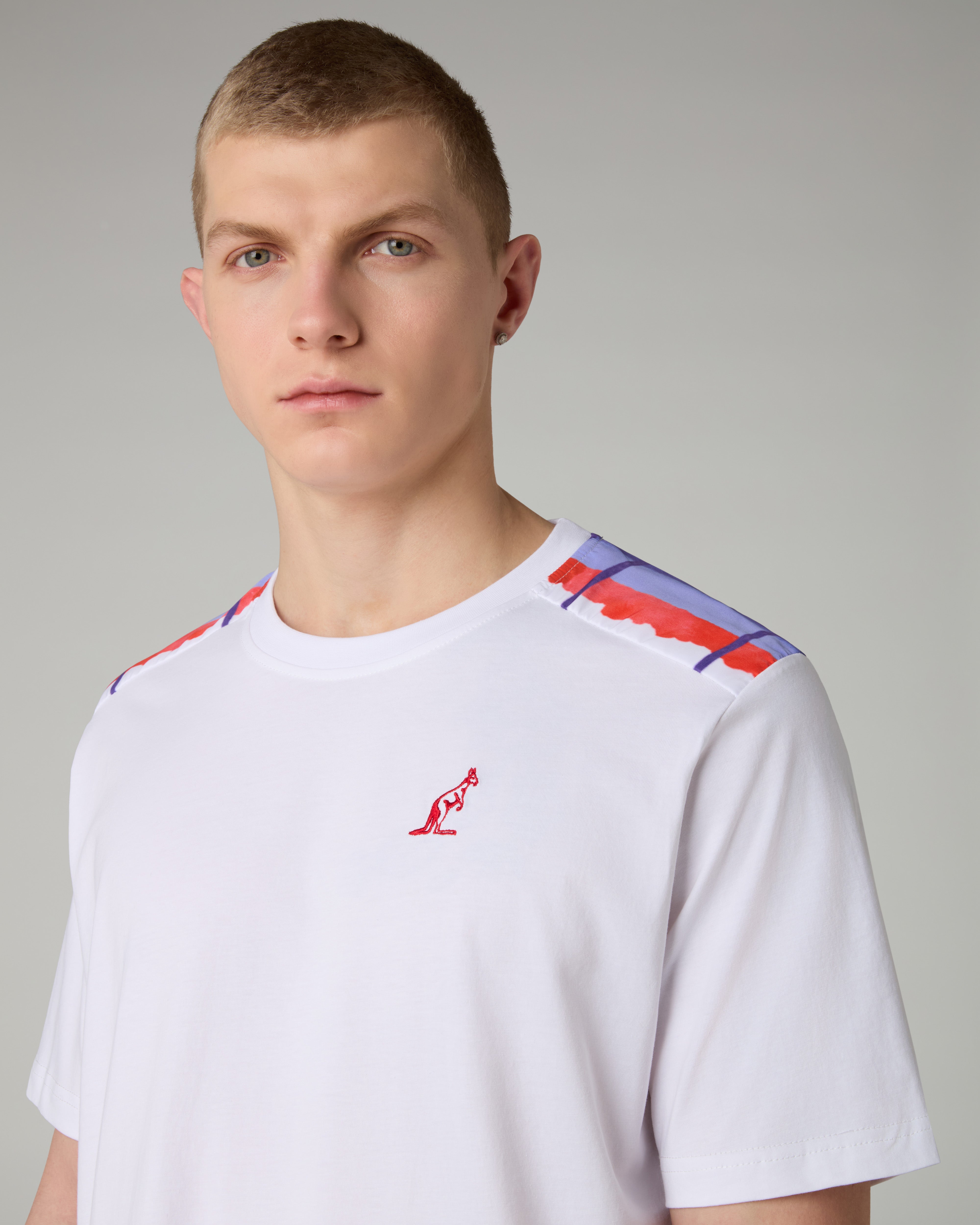 australian-goran-pink-t-shirt-cotone-bianco-con-inserti image 4