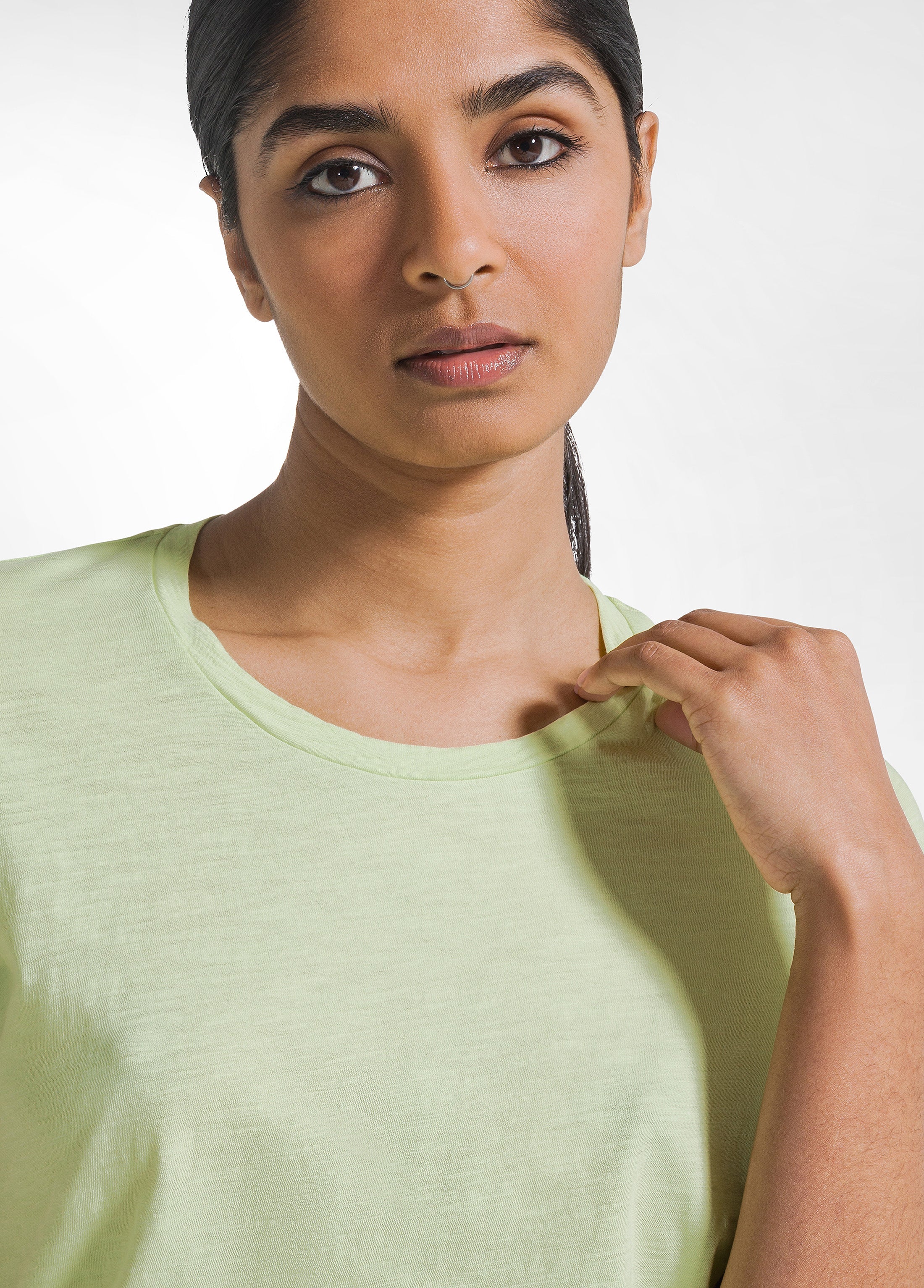 deha-t-shirt-in-cotone-flamm-giallo image 3