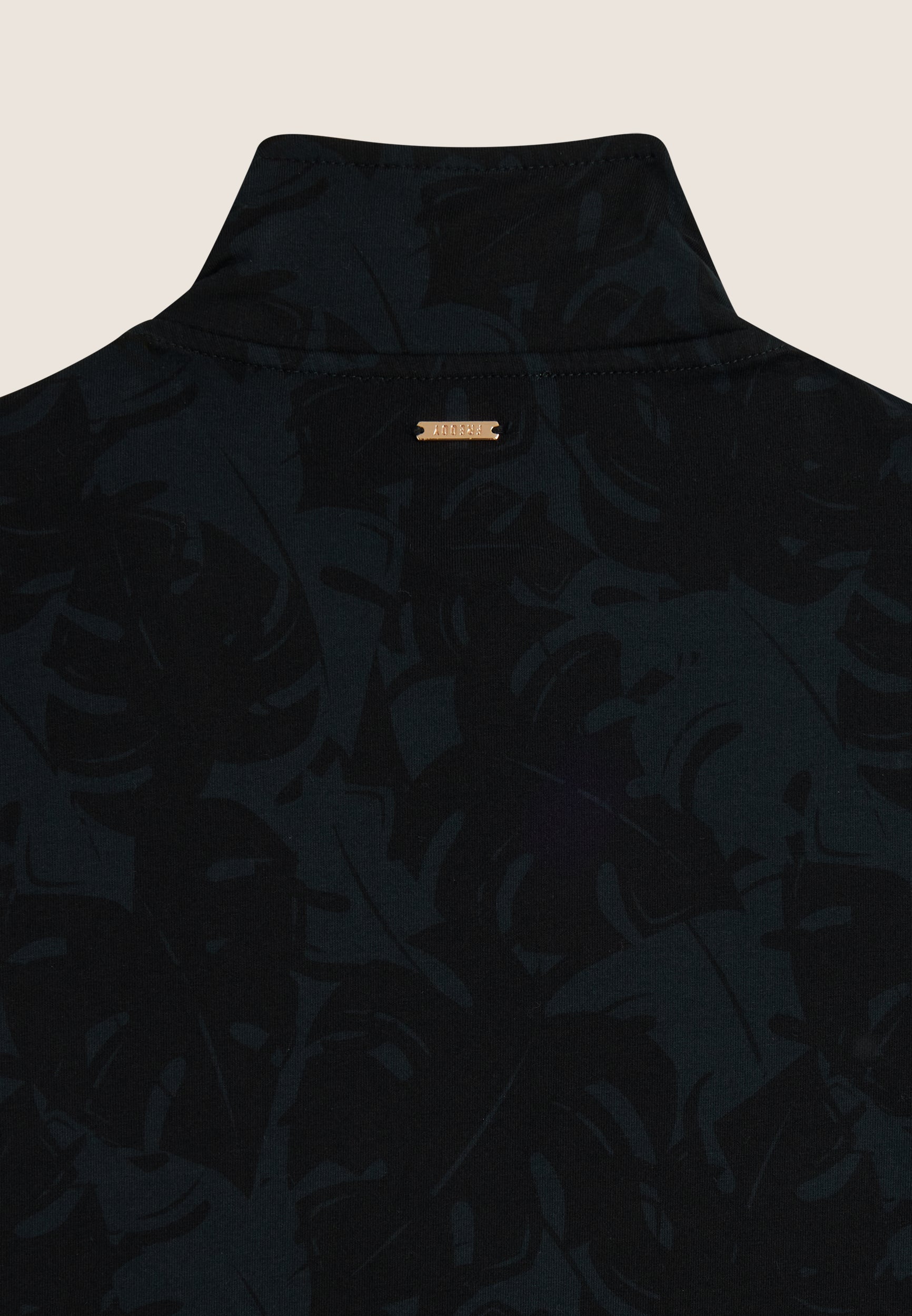 freddy-felpa-donna-collo-alto-zip-oro-100-cotone image 3