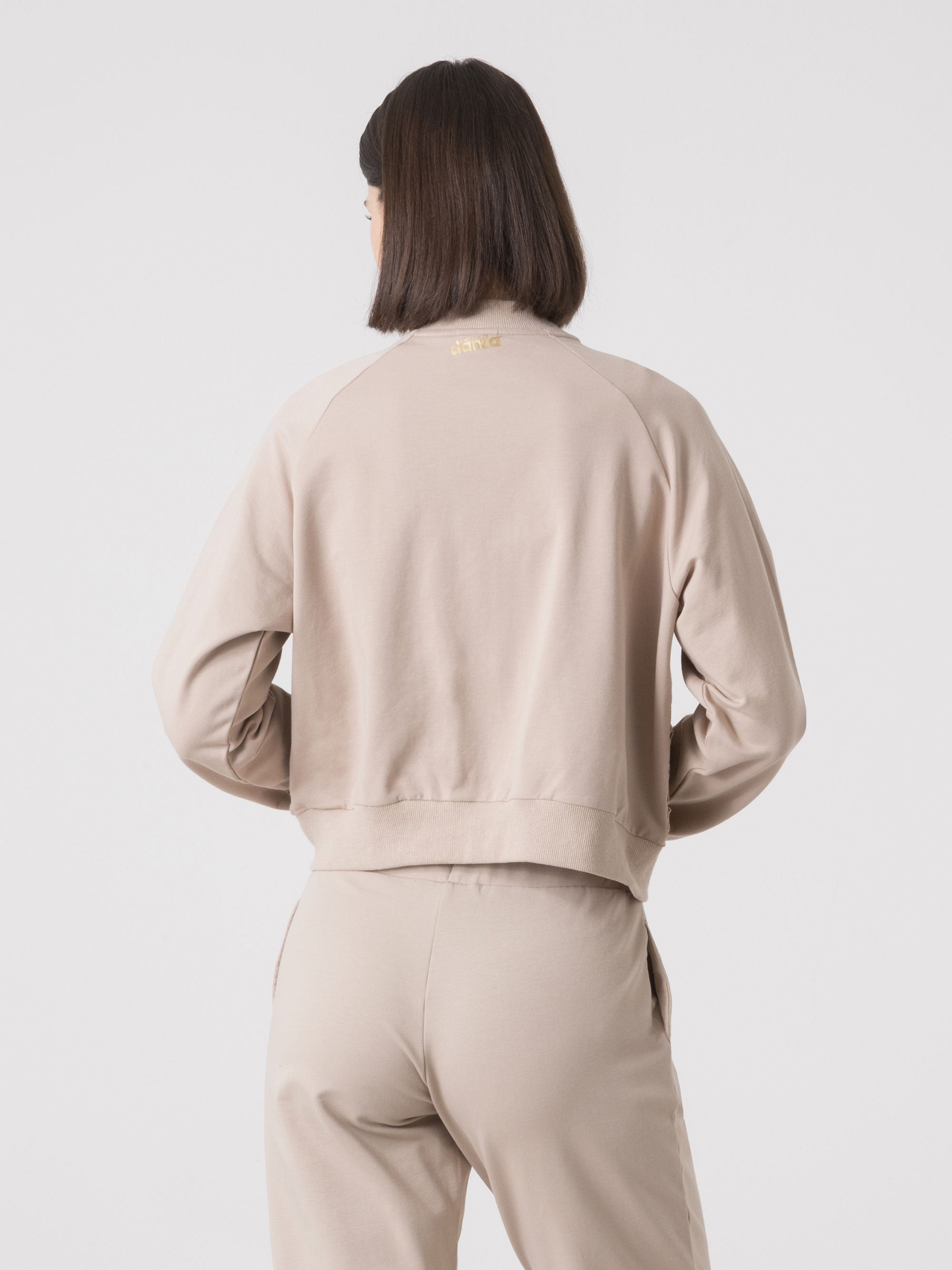 dimensione-danza-bomber-donna-full-zip-in-felpa-stretch-con-inserto-macram image 3