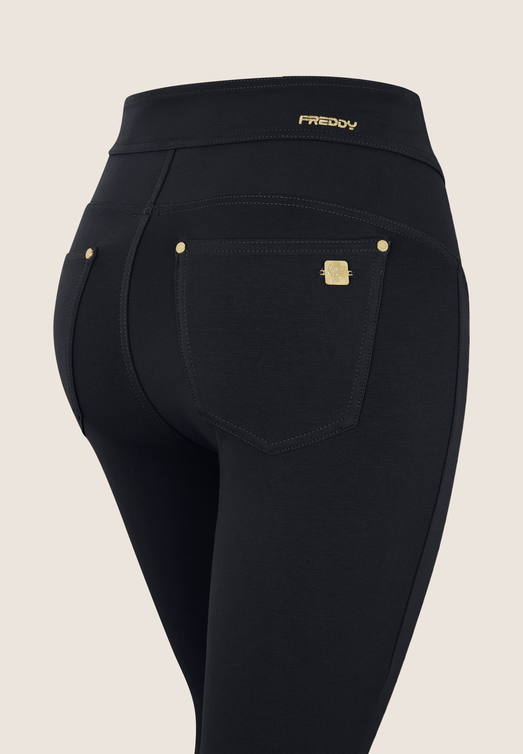 freddy-n-o-w-pantaloni-donna-jersey-vita-alta-superskinny image 3