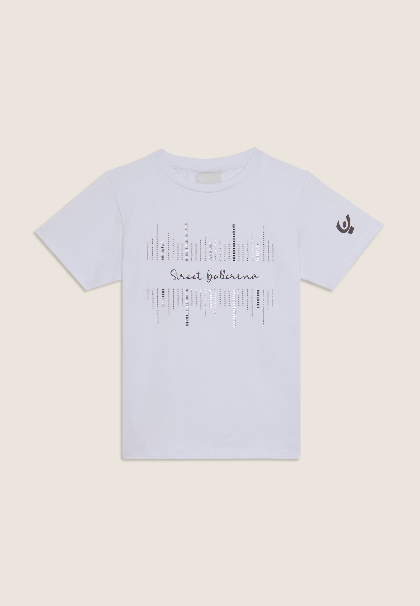 freddy-t-shirt-bambina-street-ballerina-con-strass-in-jersey image 5