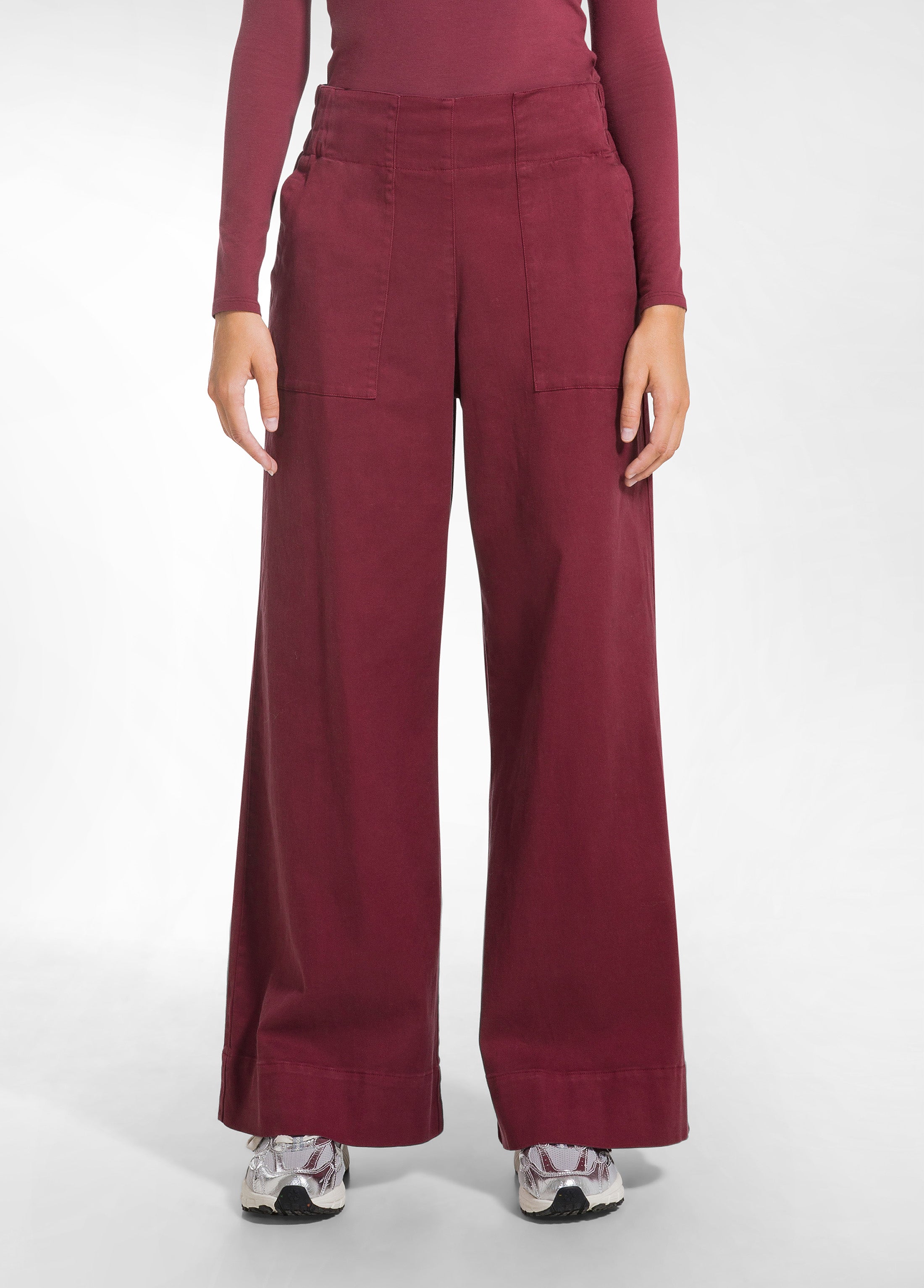 deha-d52348-pantalone-work-in-twill-lyocell-rosso image 2