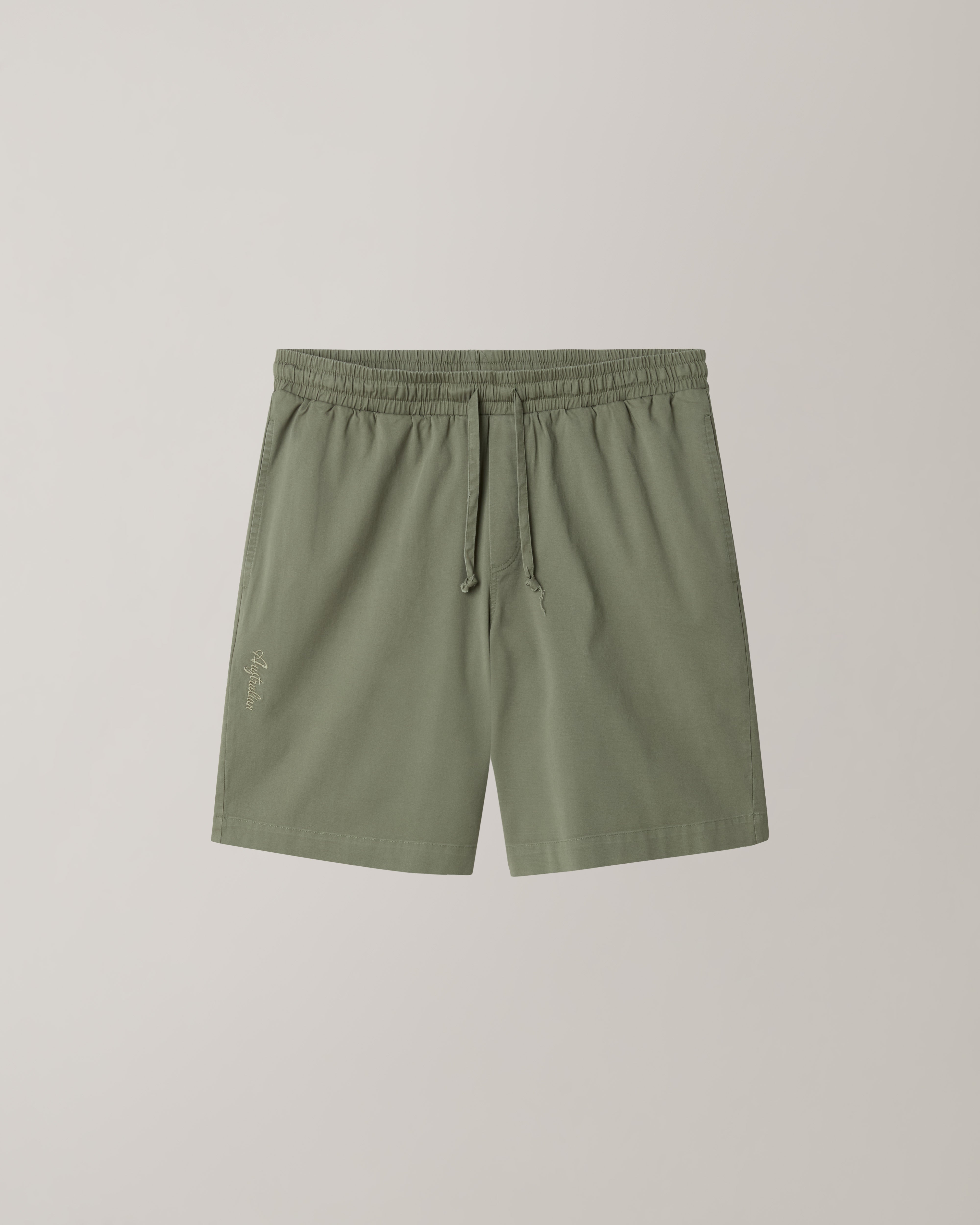 australian-doric-twill-short-short-cotone-con-coulisse-e-logo-ricamato image 6