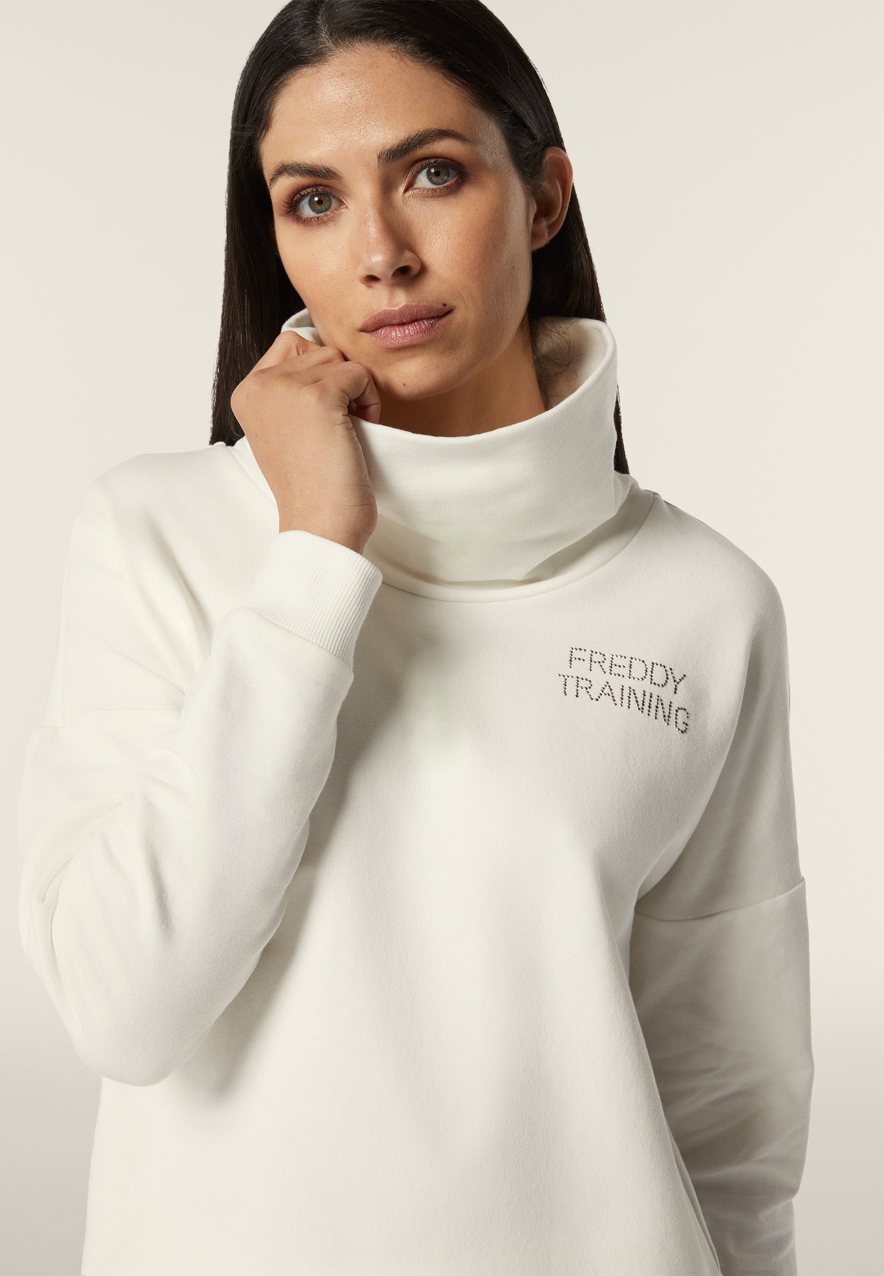 freddy-wr-up-felpa-donna-comfort-fit-collo-a-tubo image 4
