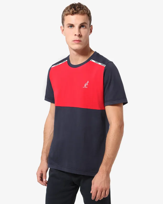 australian-tape-logo-t-shirt-maglietta-cotone-blu-navy image 1