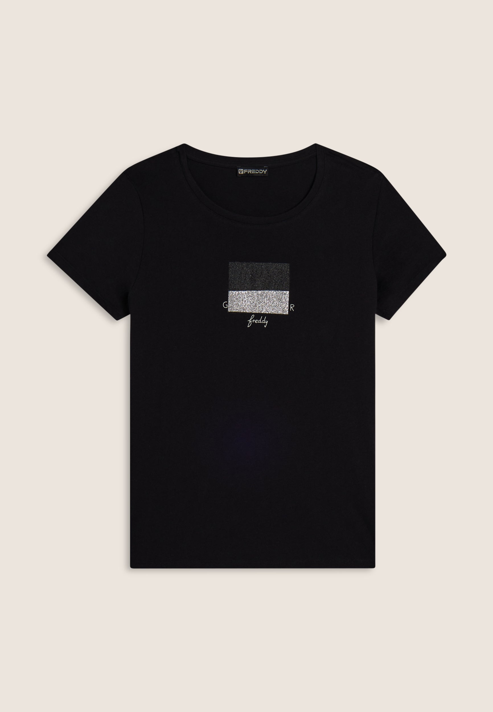 freddy-t-shirt-glamour-in-glitter-jersey-supima-donna image 4