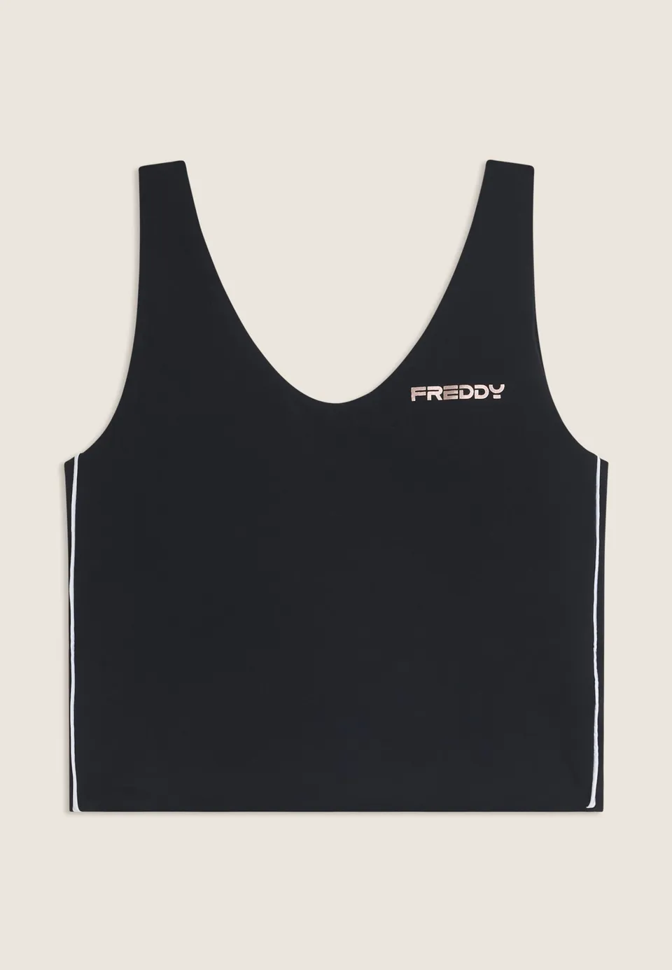 freddy-slim-fit-scollo-a-v-quick-dry-canotta-cropped-sportiva-donna image 1