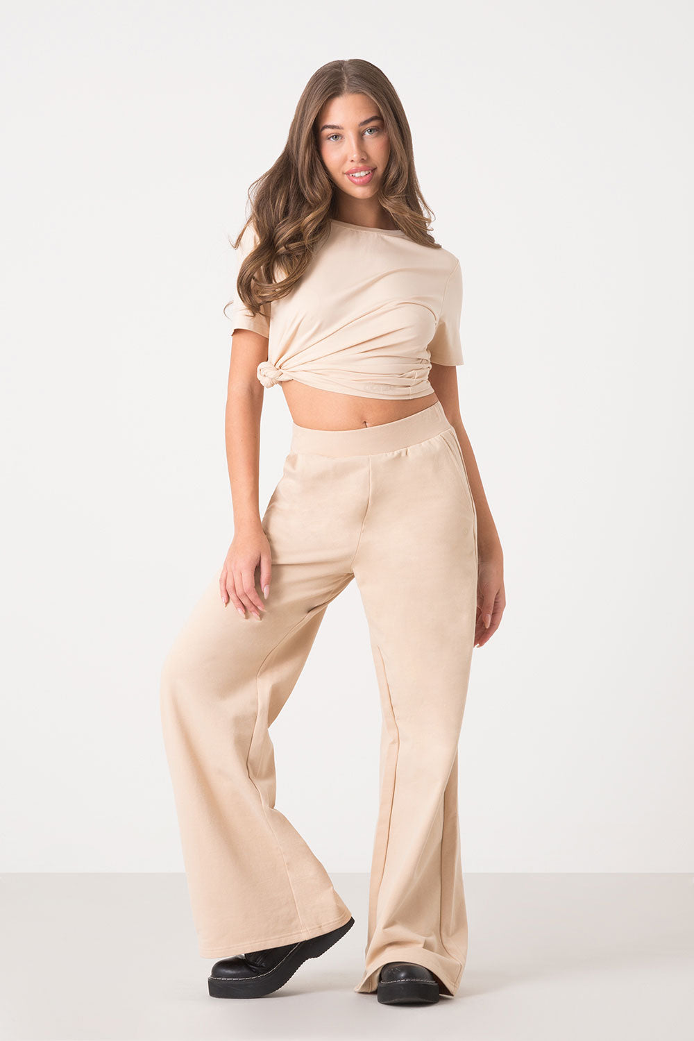 dimensione-danza-pantalone-felpa-garzata-palazzo-modal-stretch-donna image 8