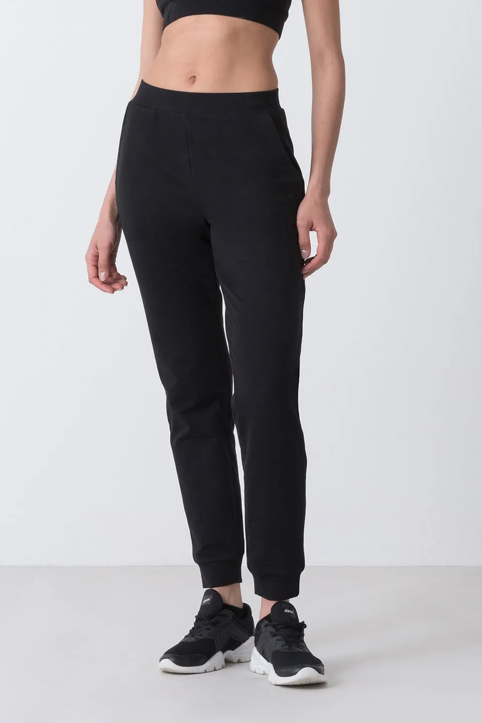 dimensione-danza-basic-pantalone-con-polsino-al-fondo-in-felpa-stretch image 1